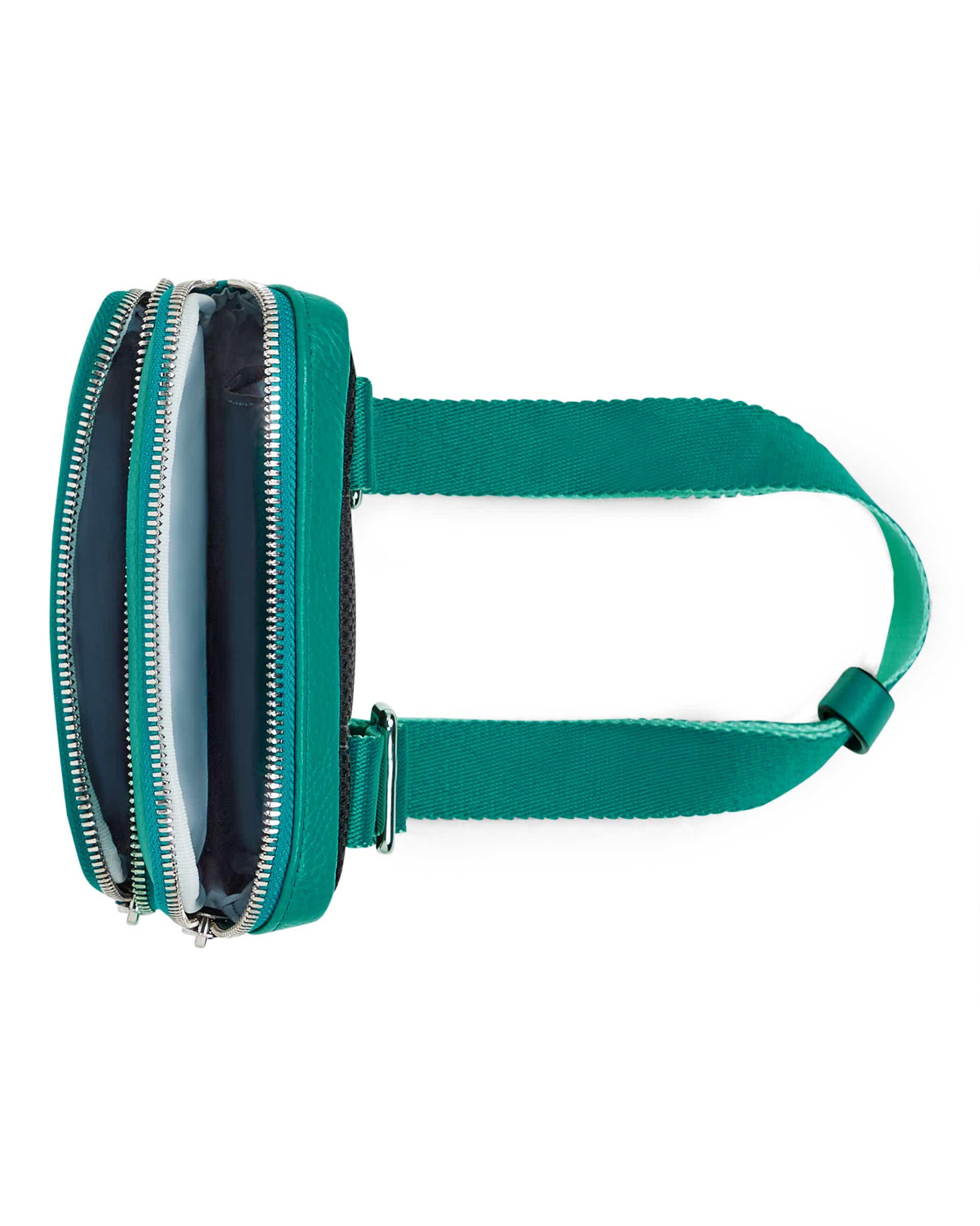 ECCO Flat Pouch Pebbled レザークロスボディバッグ - グリーン - Birdeye