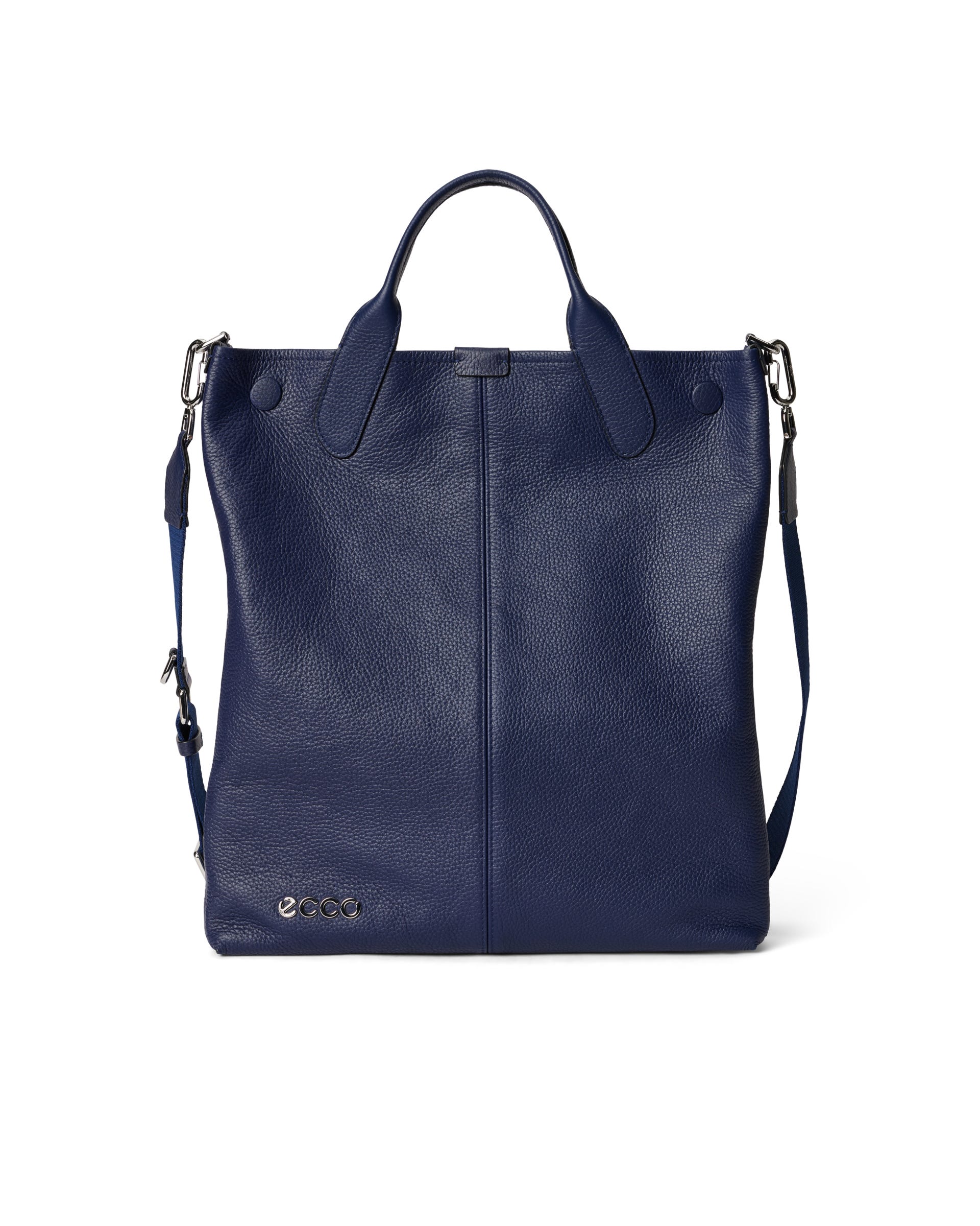 ECCO Tote Soft North South Pebbled レザートートバッグ - ブルー - Main