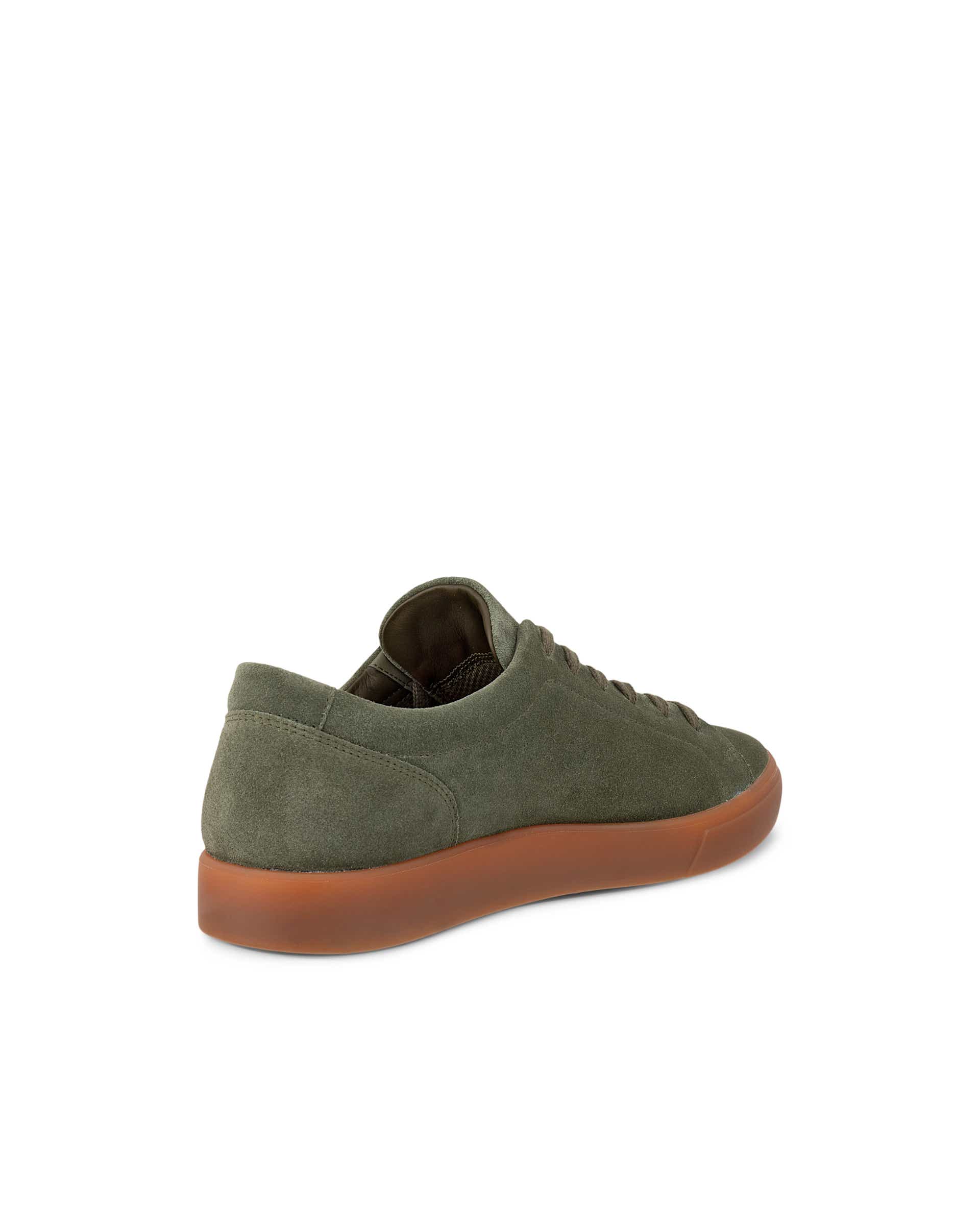 Men's ECCO® Soft 10 Suede Sneaker - Green - Back