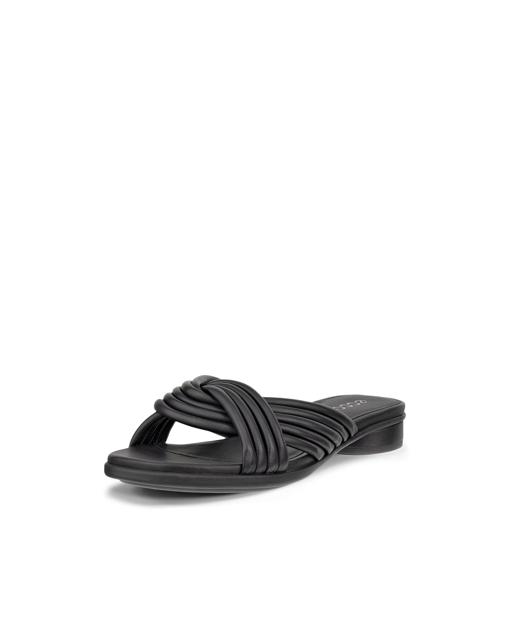Women's ECCO® Sculpted Alba 25 Leather Heel Sandal - Black - Main