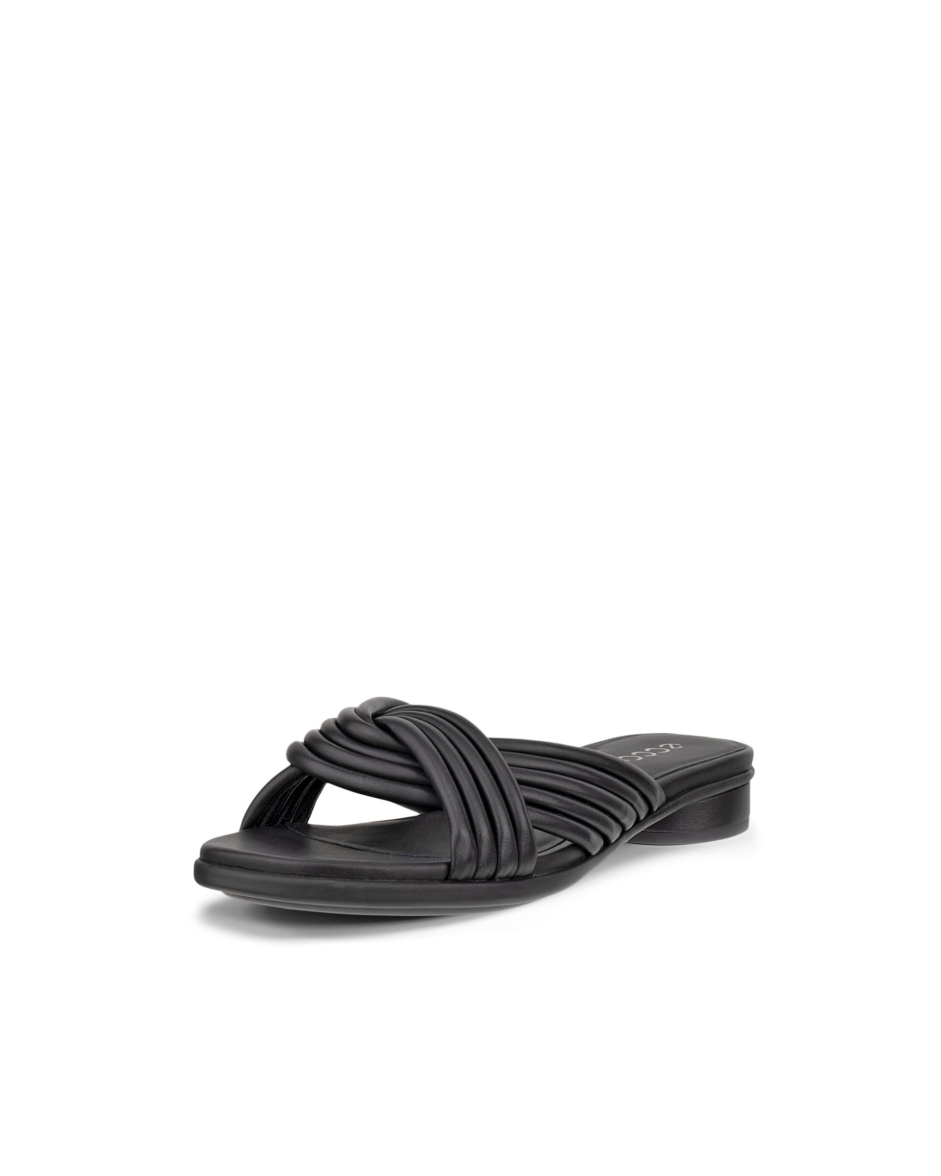 Women's ECCO® Sculpted Alba 25 Leather Heel Sandal - Black - Main