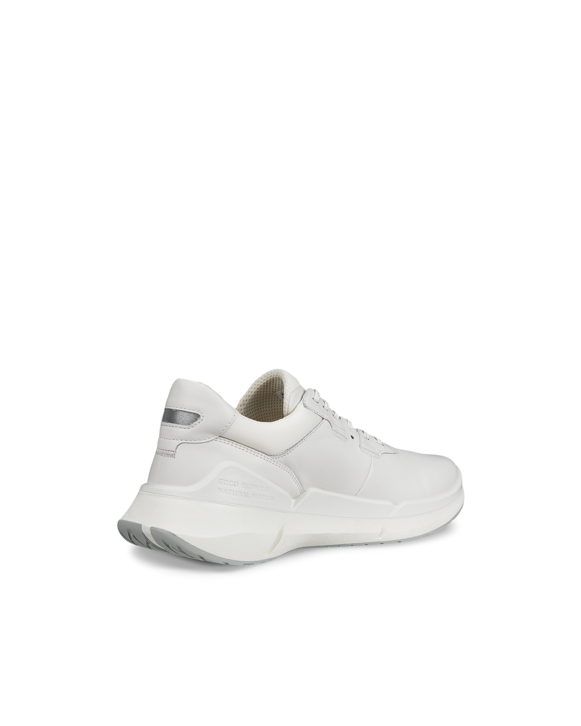 Men's ECCOยฎ Biom 2.2 Leather Sneaker - White - Back
