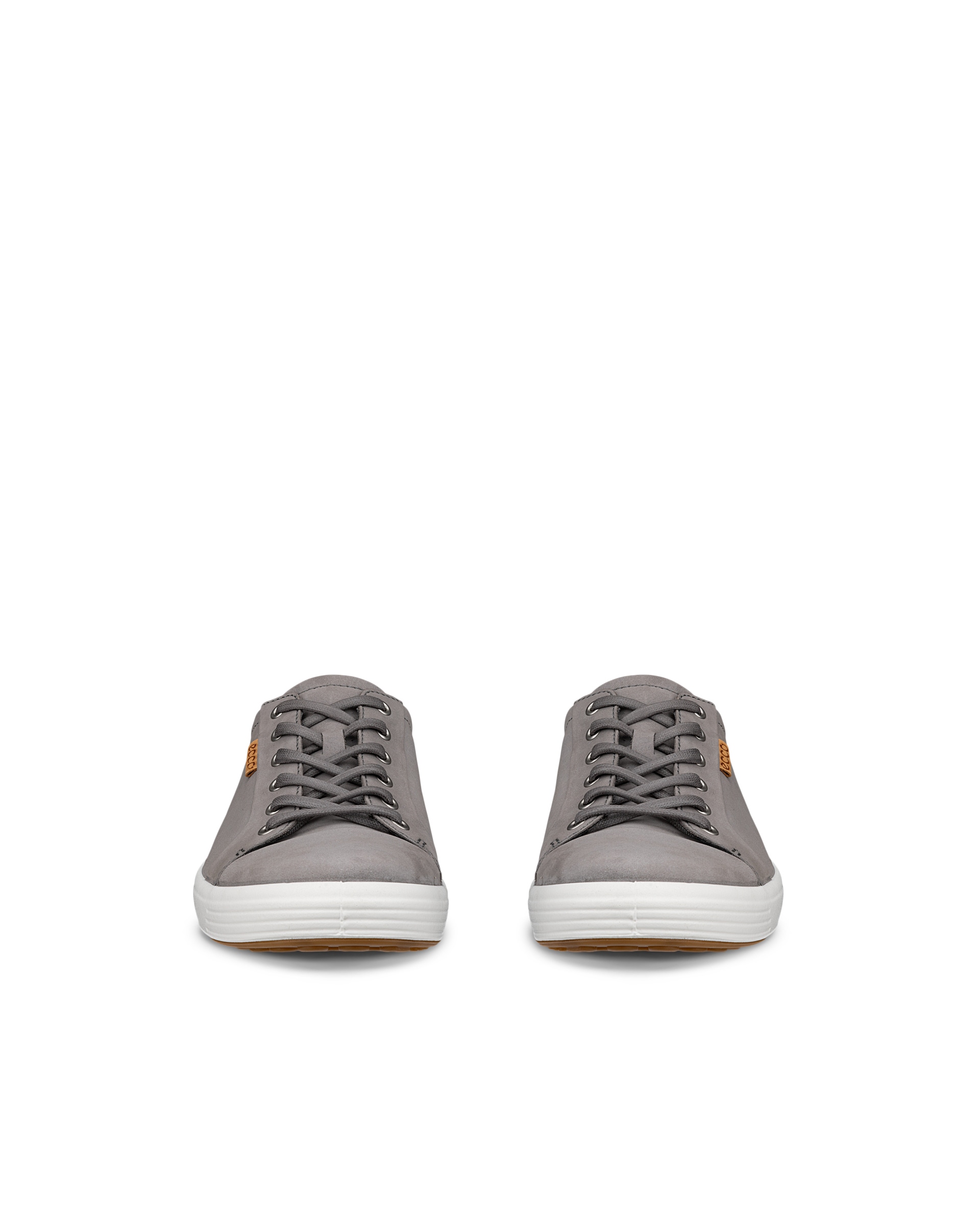 Zapatillas de nobuk ECCO® Soft 7 para hombre - Gris - Front pair