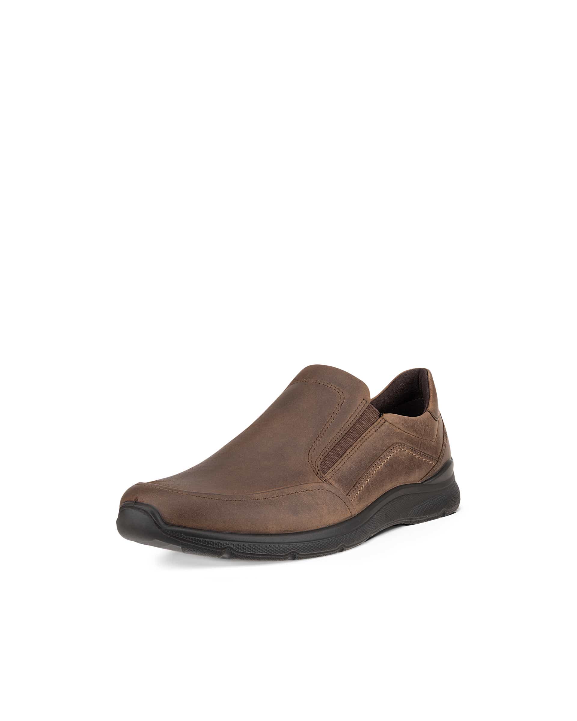ECCO® Irving chaussures sans lacet en nubuck pour homme - Brun - Main