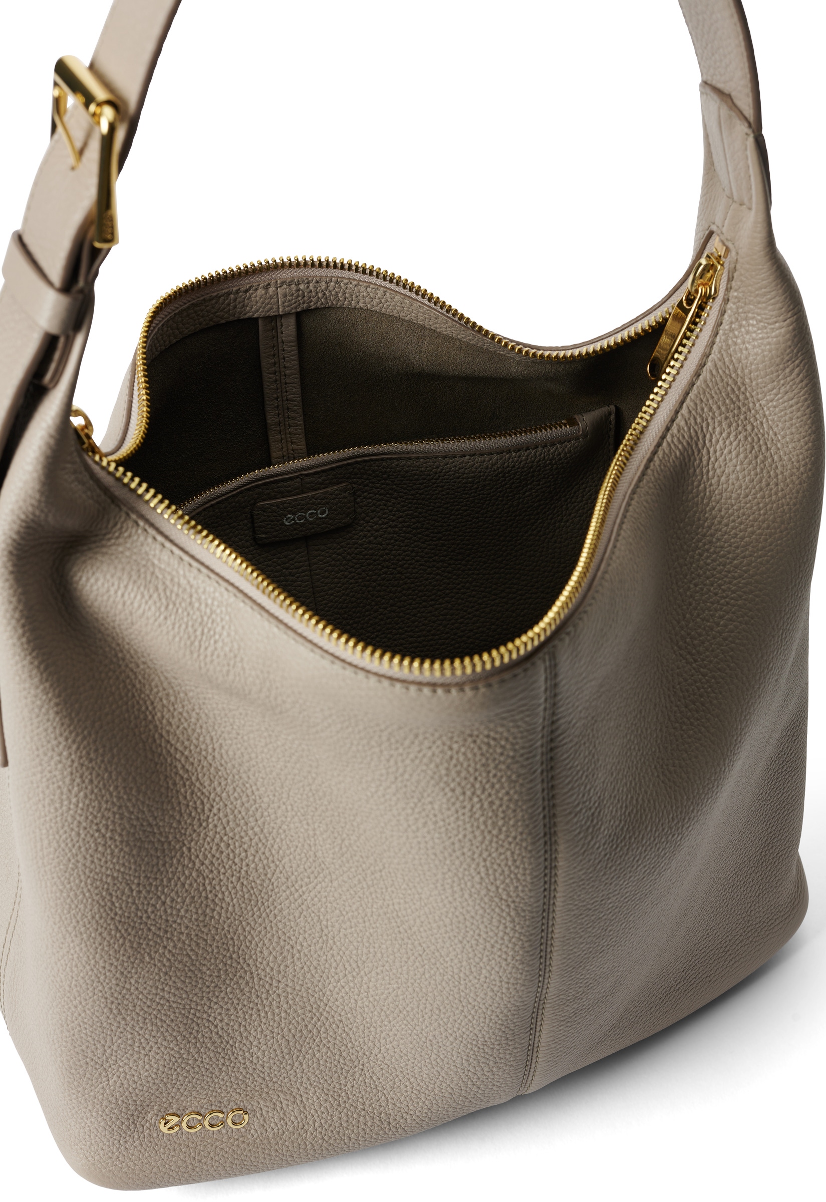 ECCO® Hobo leren hobotas - Beige - Inside