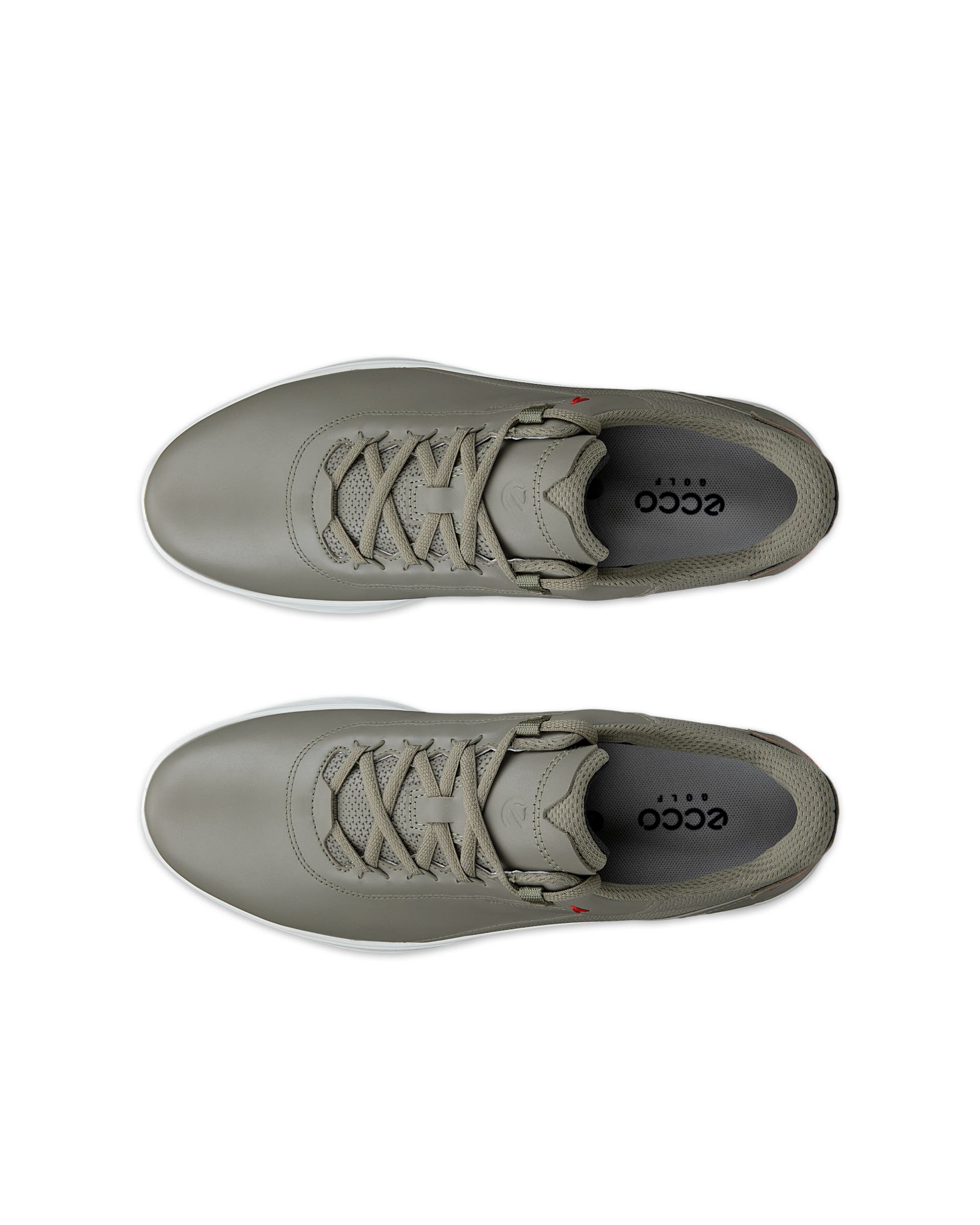 Men's ECCO® Golf S-Casual Leather Waterproof Golf Shoe - Green - Top left pair