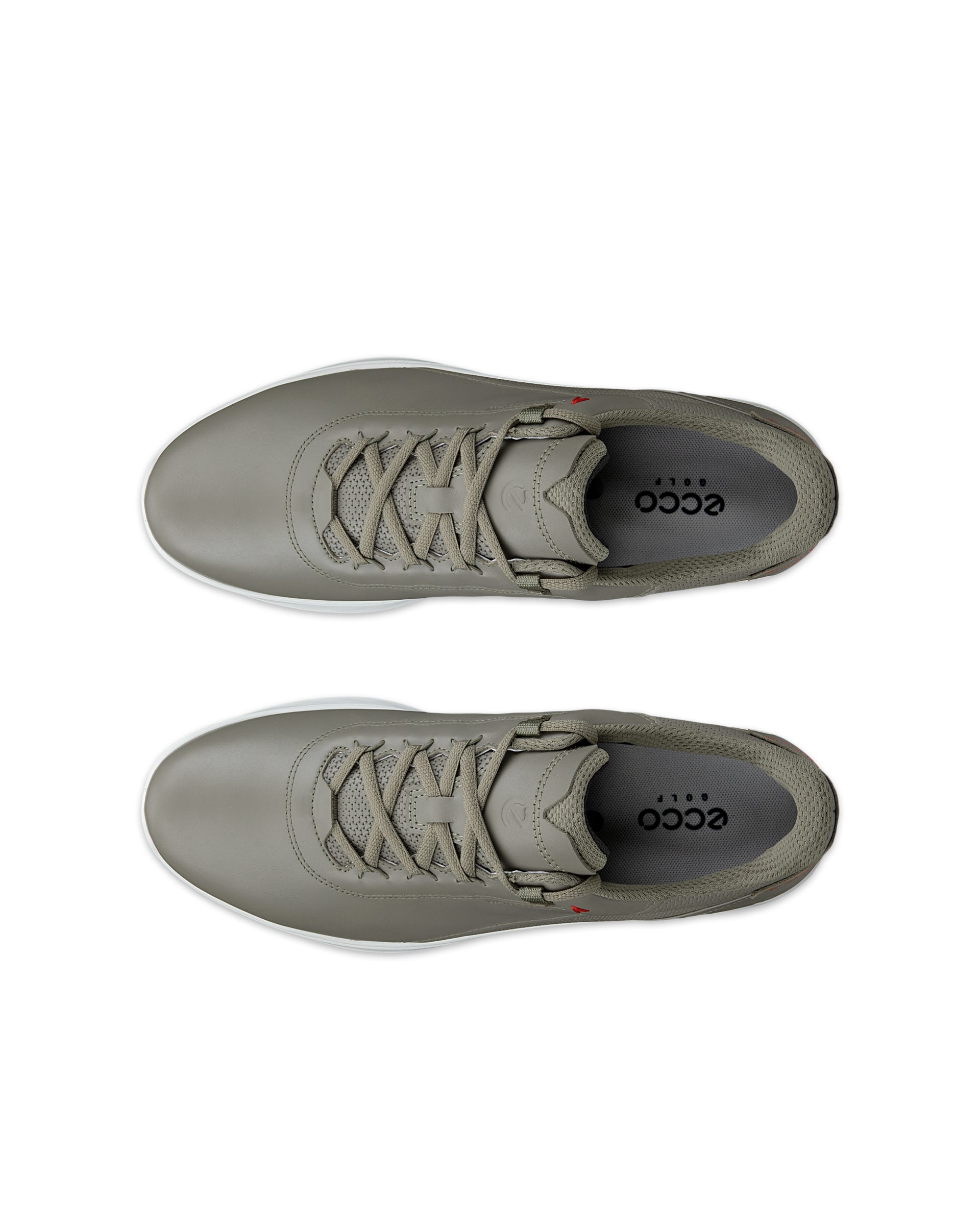 Men's ECCO® Golf S-Casual Leather Waterproof Golf Shoe - Green - Top left pair