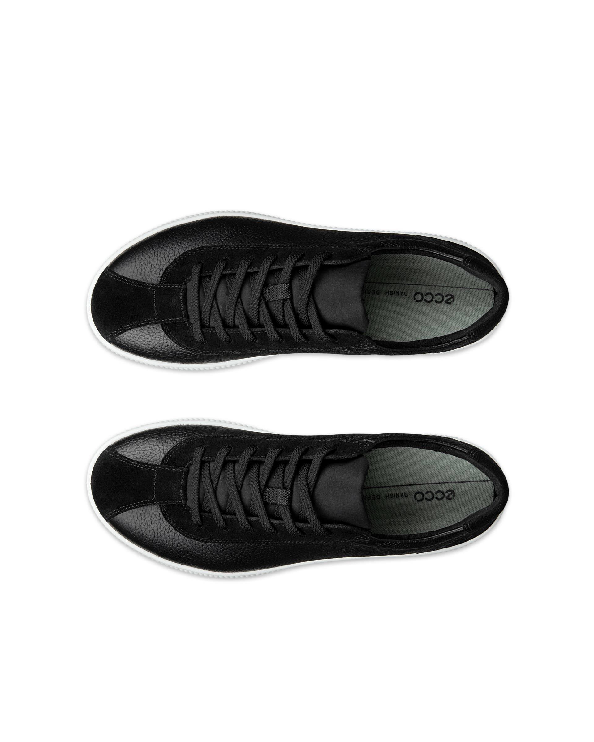 ECCO® Soft Zero Herren Ledersneaker - Schwarz - Top left pair