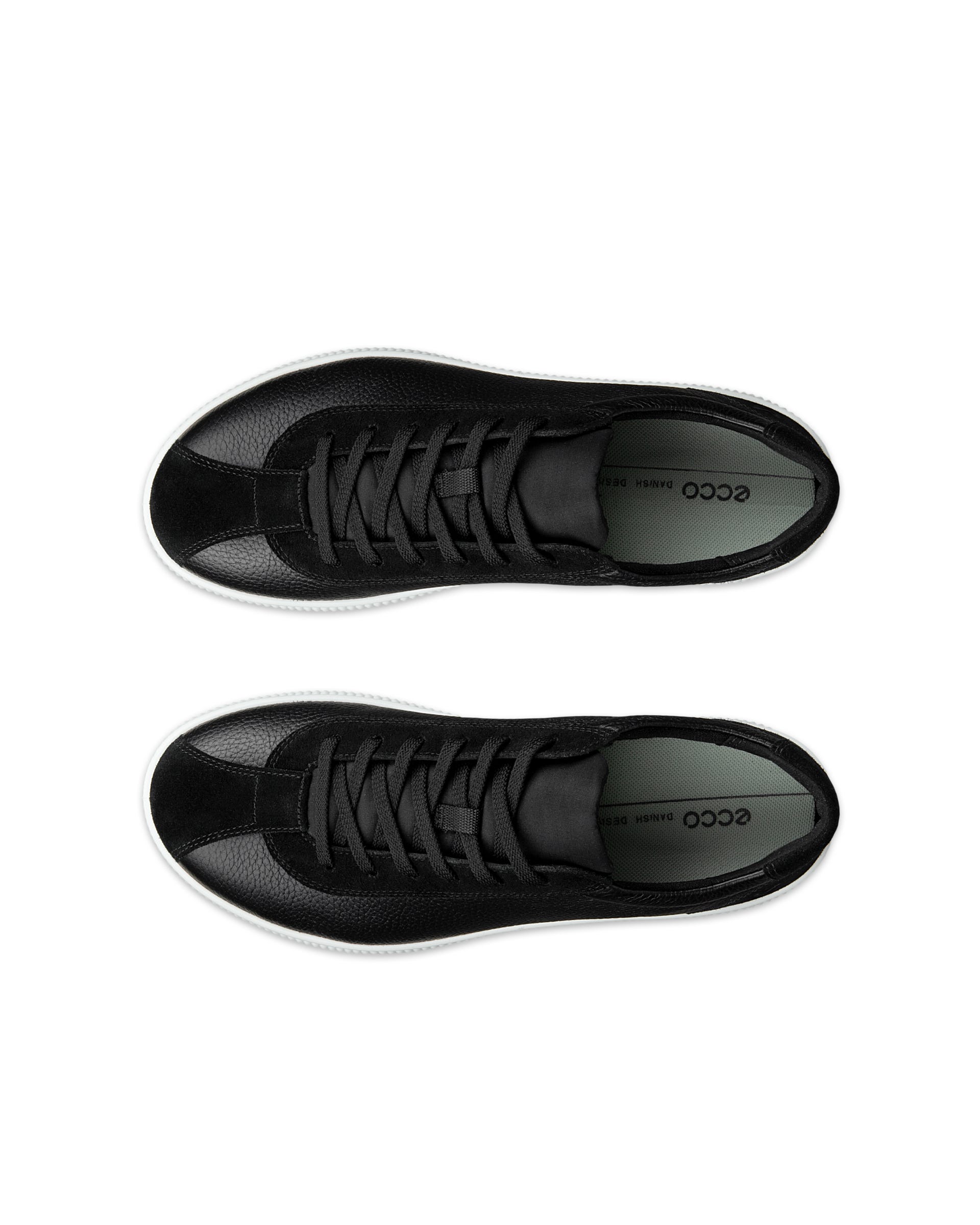 ECCO® Soft Zero Herren Ledersneaker - Schwarz - Top left pair