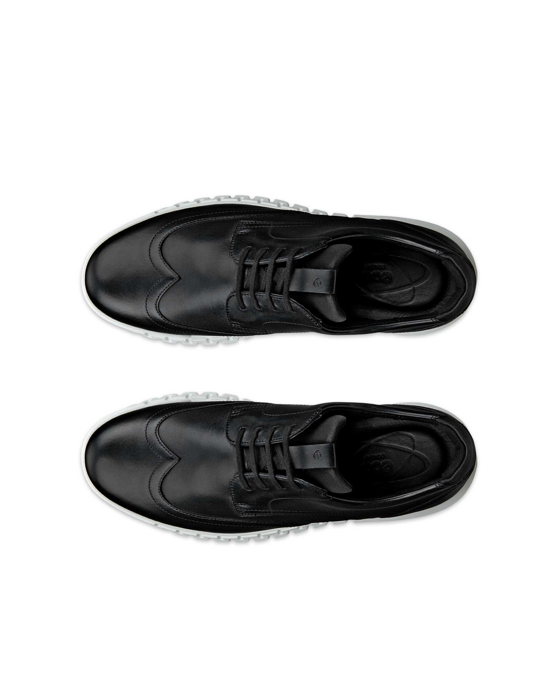 ECCO® Gruuv Studio chaussures sans lacet en cuir pour homme - Noir - Top left pair