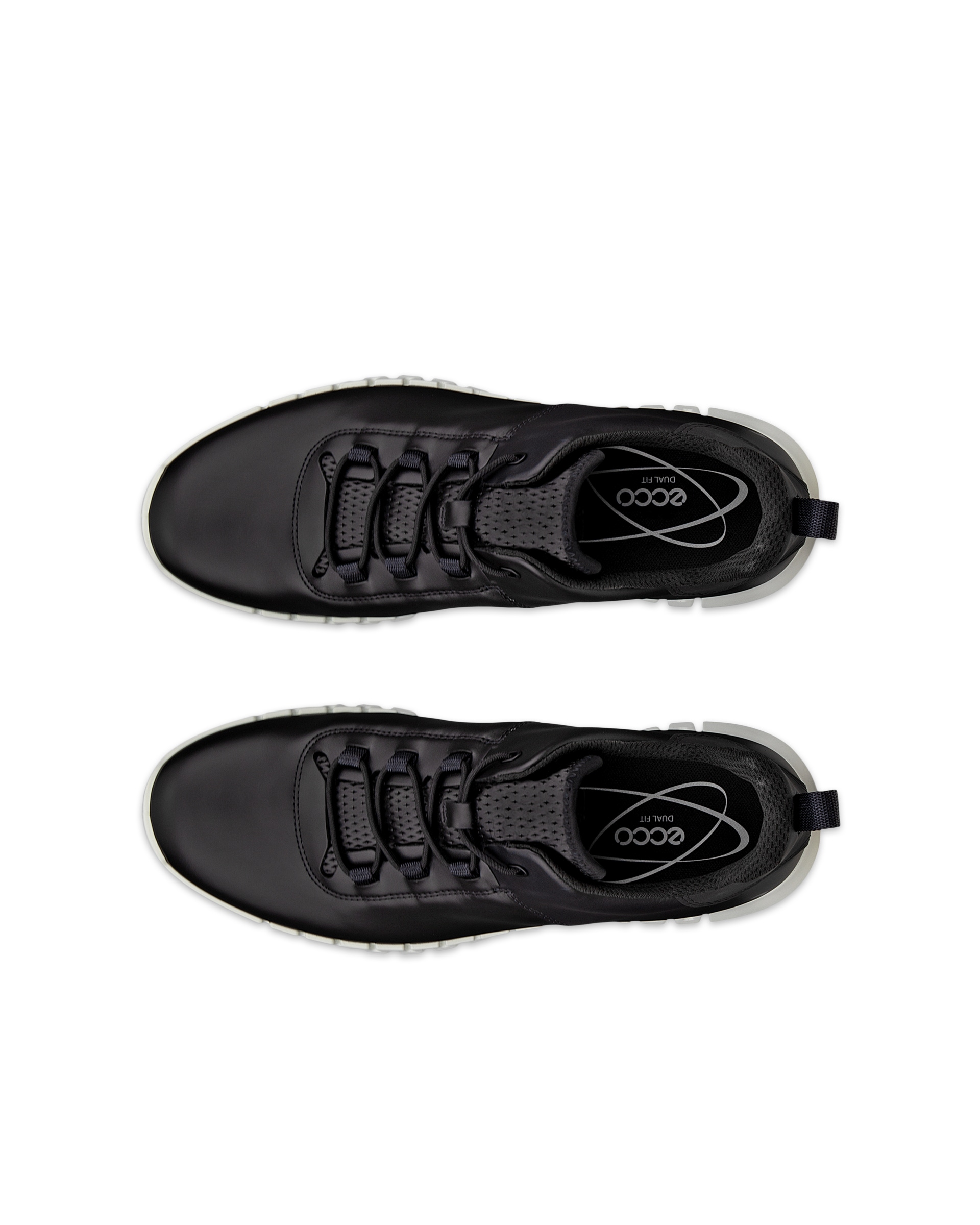 ECCO® Gruuv baskets en cuir pour homme - Noir - Top left pair