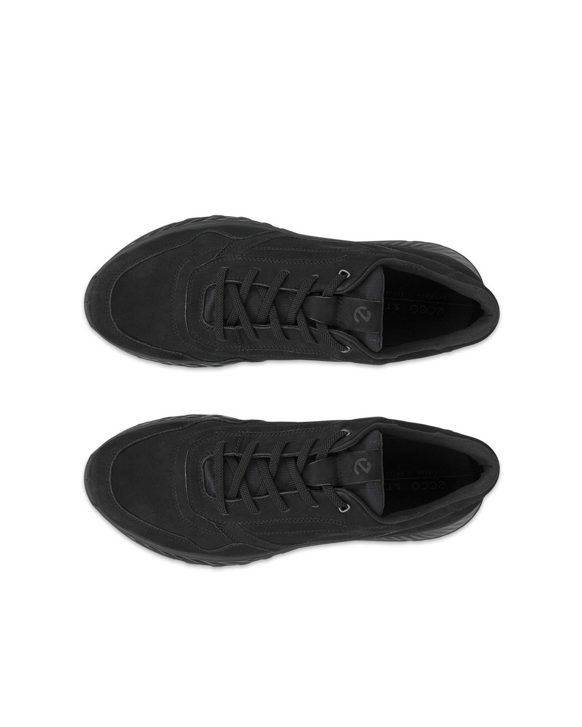 ECCO® EXOSTRIDE Damen Sneaker aus Nubukleder - Schwarz - Top left pair