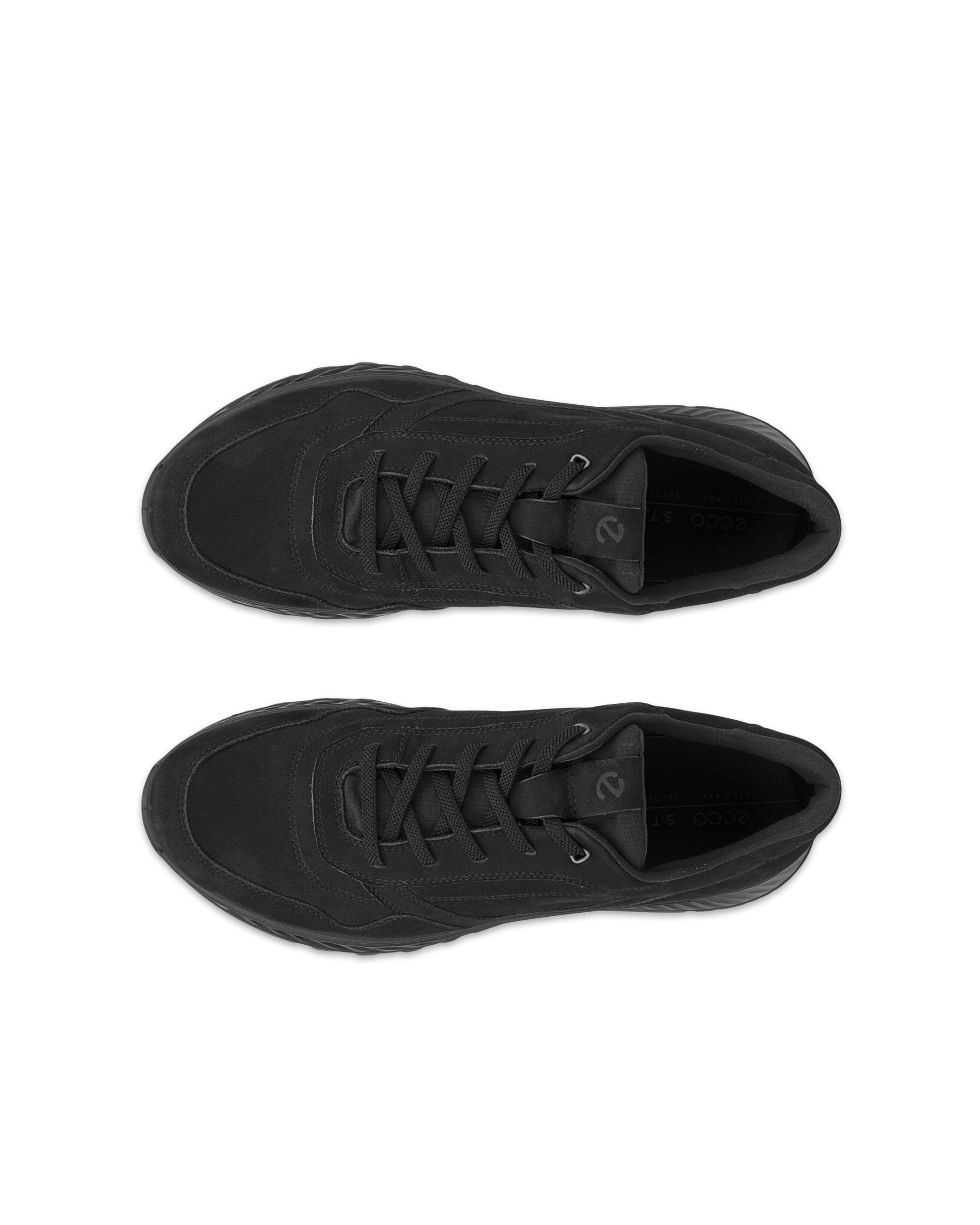ECCO® EXOSTRIDE Damen Sneaker aus Nubukleder - Schwarz - Top left pair