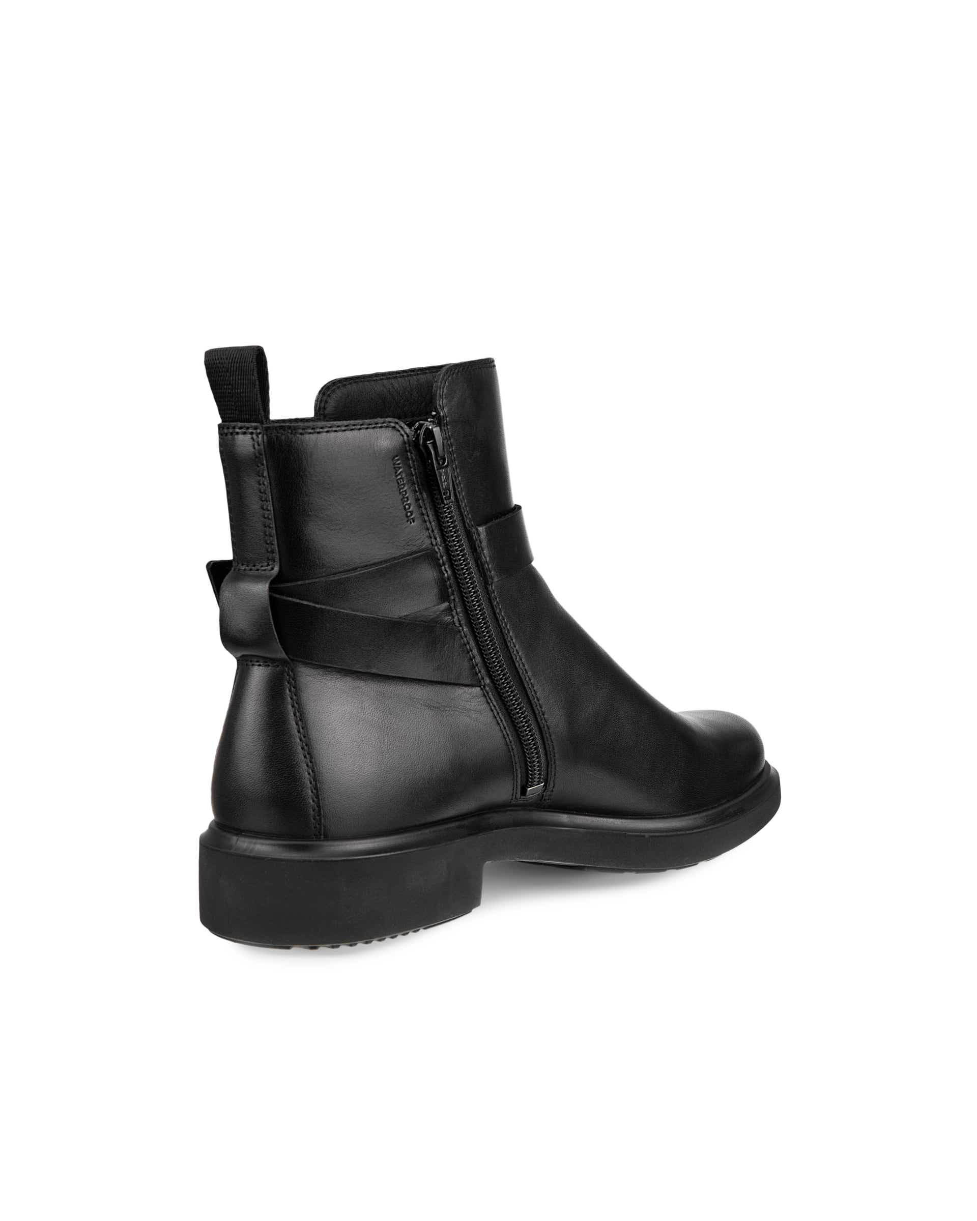 ECCO® Metropole Amsterdam bottes de pluie en cuir pour femme - Noir - Back