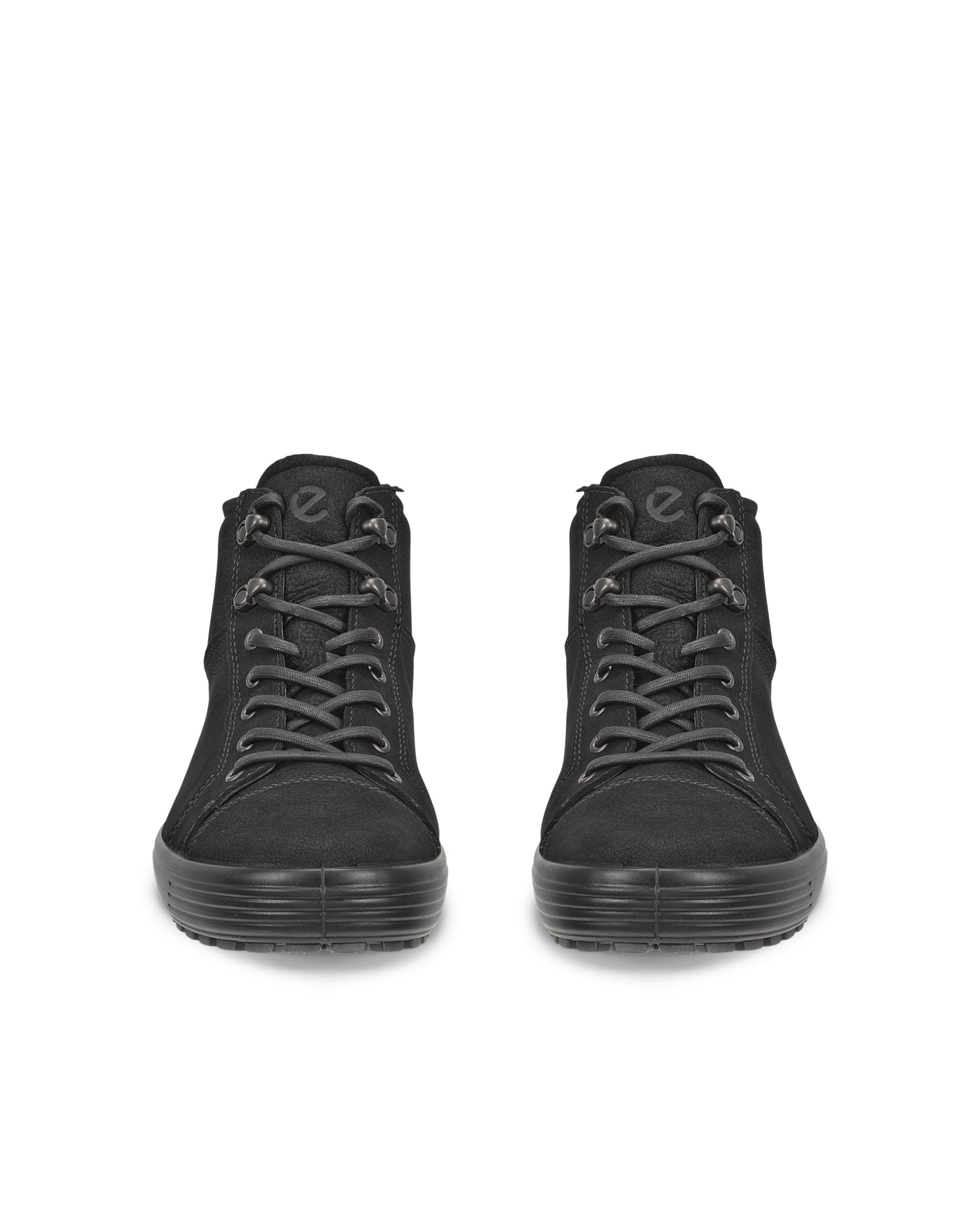 Men's ECCO® SOFT 7 TRED II Nubuck Sneaker Boot - Black - Outside