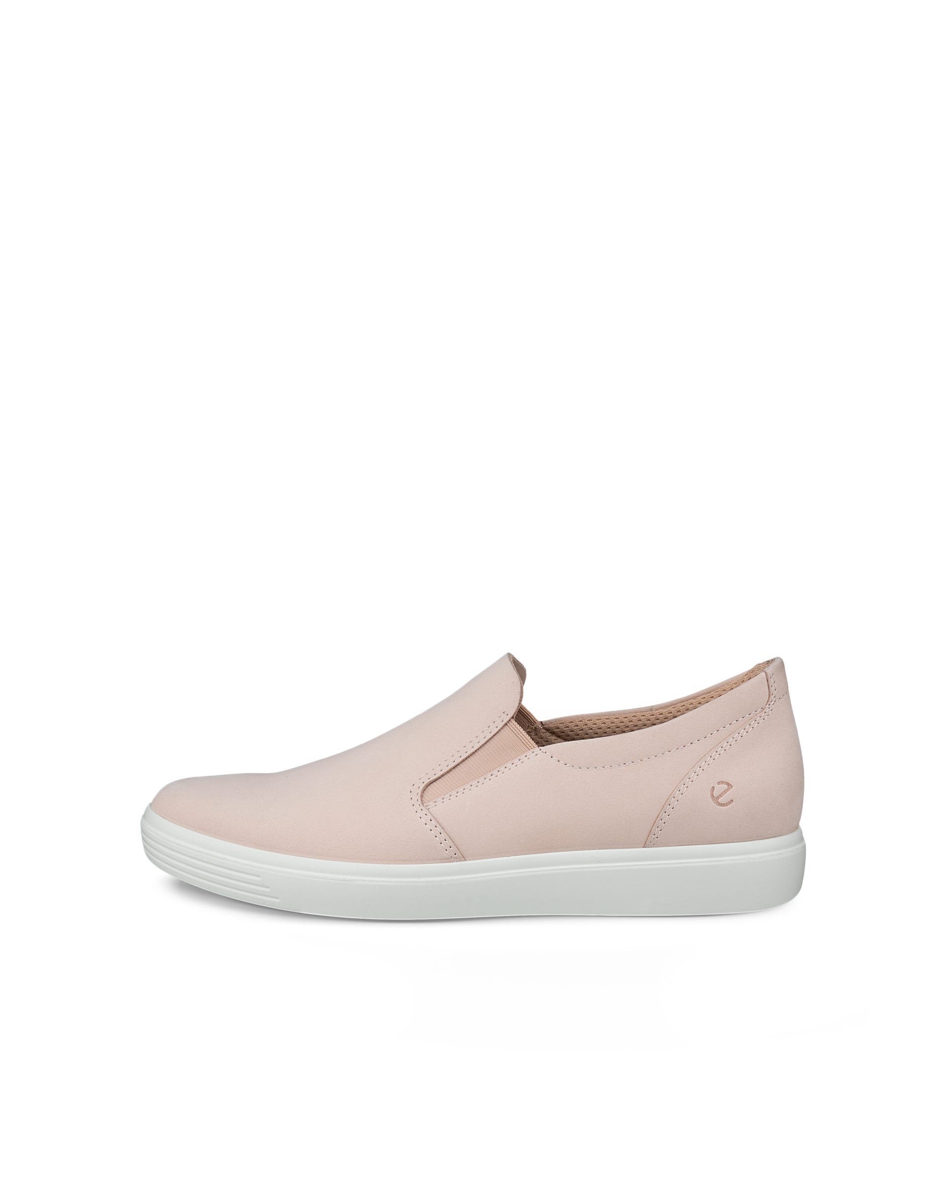 Ženski slip-on čevlji iz nubuk usnja ECCO® CLASSIC SNEAKER - Rožnata - Outside