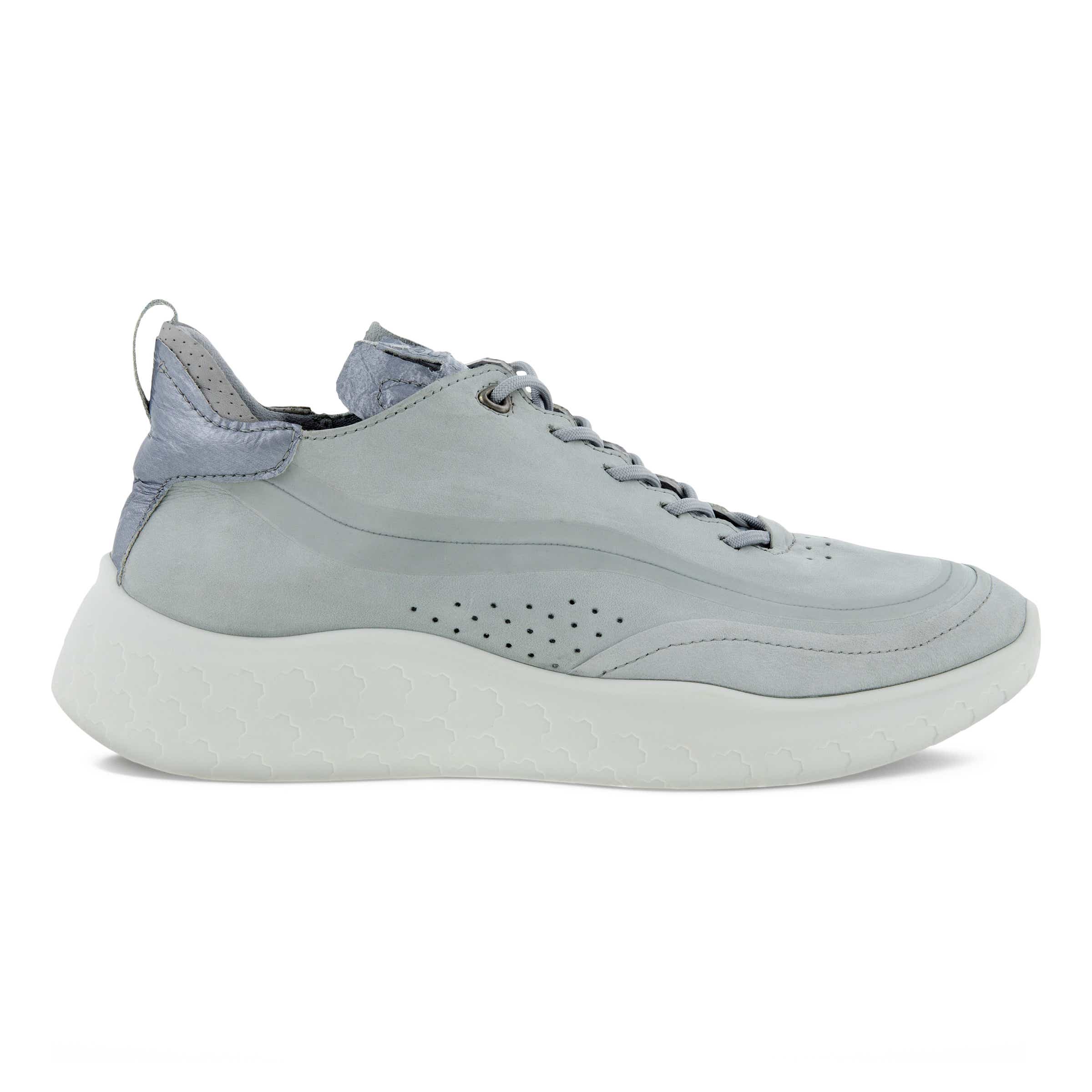 Women's ECCO® Therap Leather Sneaker - Grey - Outside