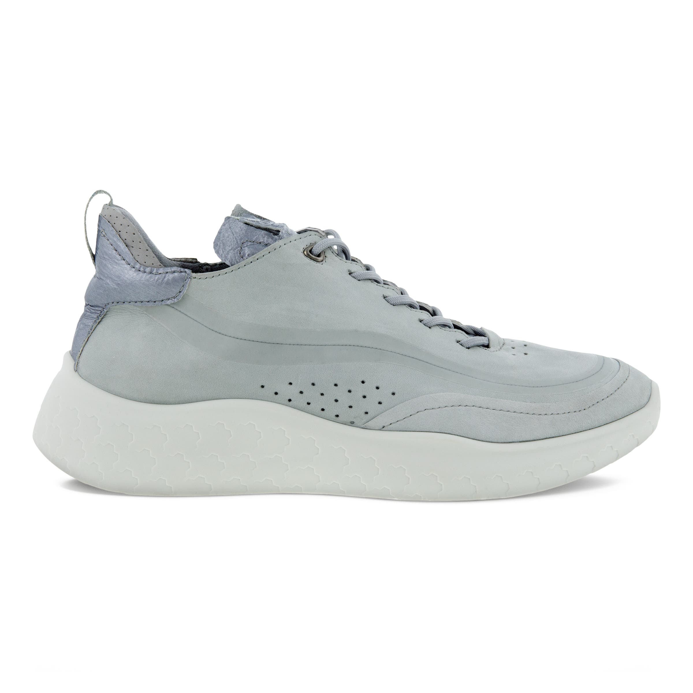 Women's ECCO® Therap Leather Sneaker - Grey - Outside