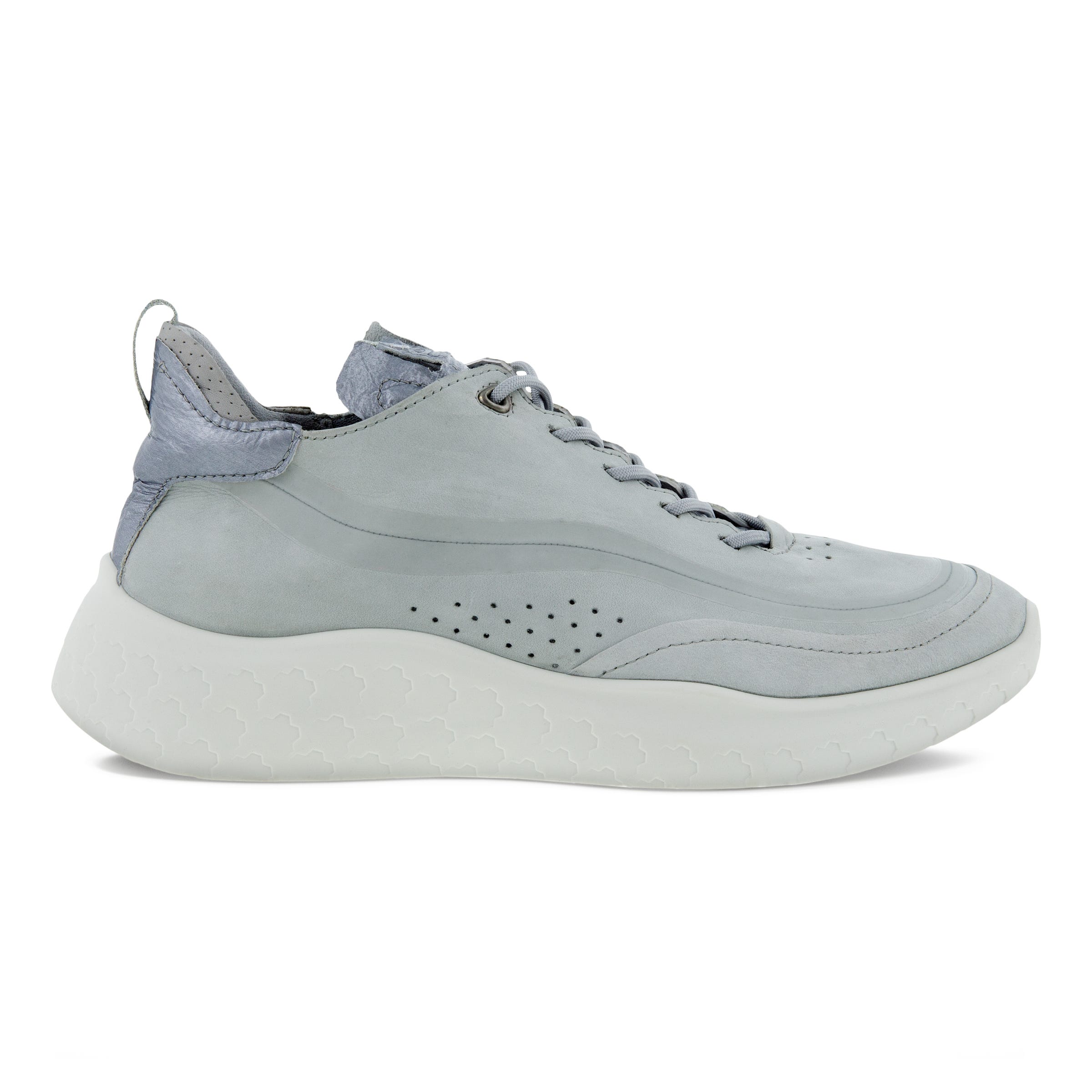 Women's ECCO® Therap Leather Sneaker - Grey - Outside