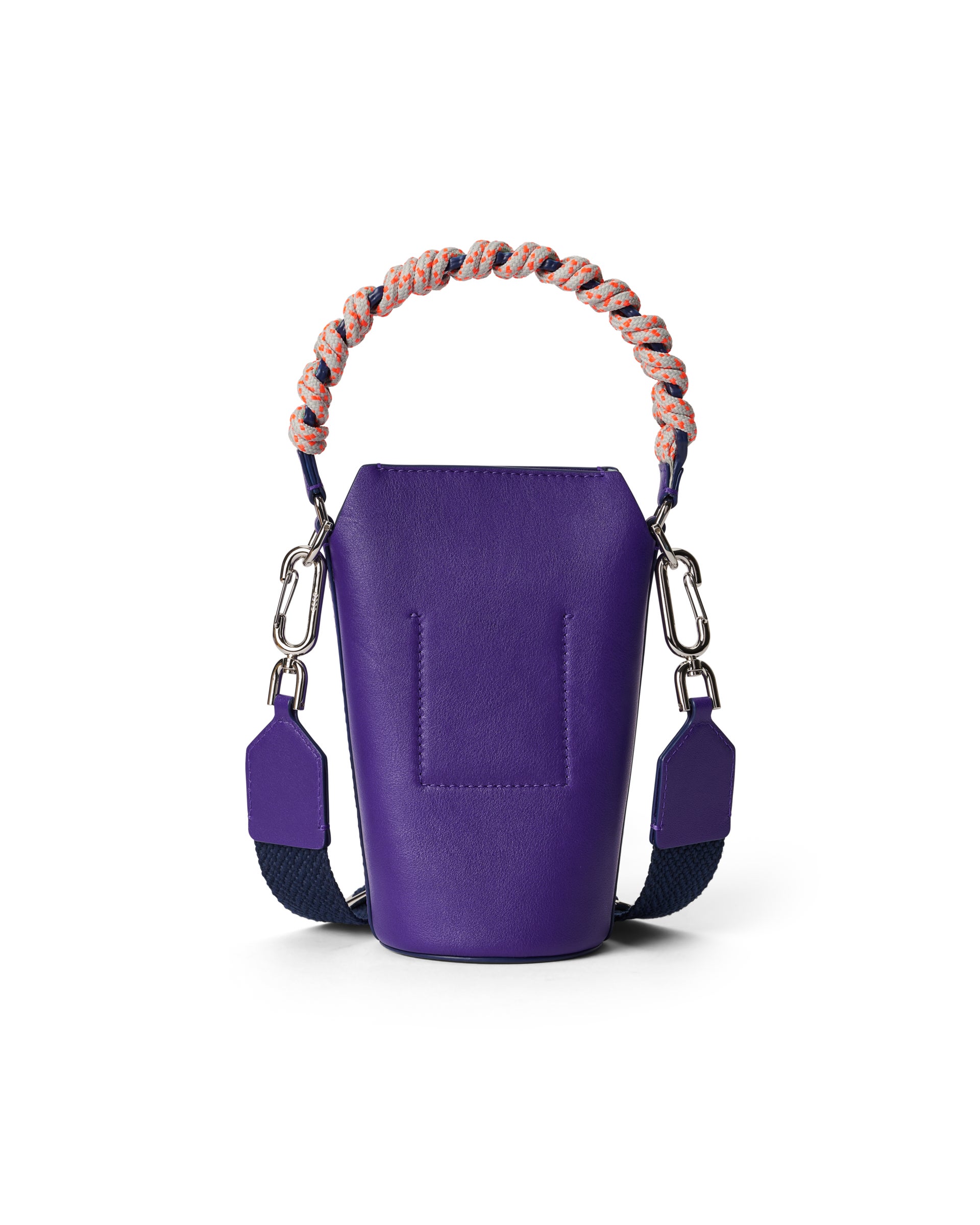Sac à bandoulière en cuir lisse ECCO® Pot Soft - Violet - Back