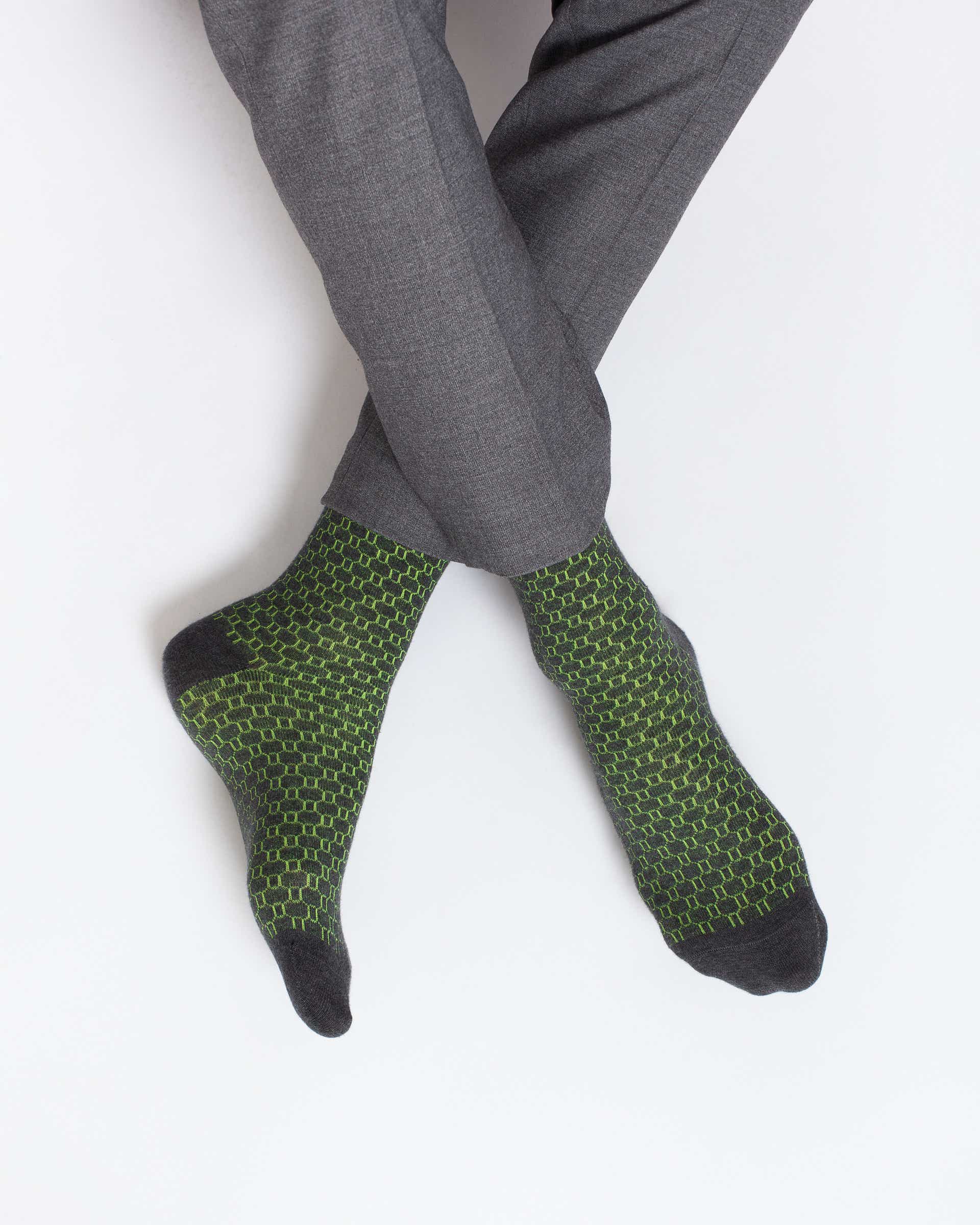 ECCO® chaussettes mi-hautes pour homme - Gris - Lifestyle image-1