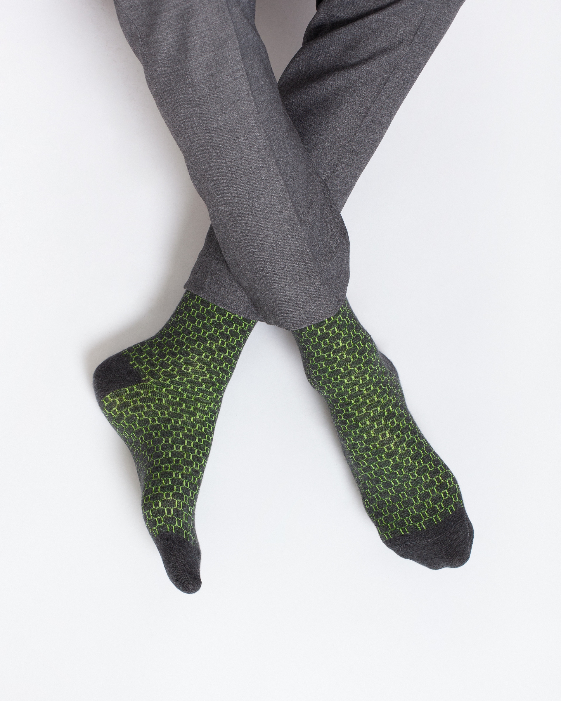 ECCO® chaussettes mi-hautes pour homme - Gris - Lifestyle image-1