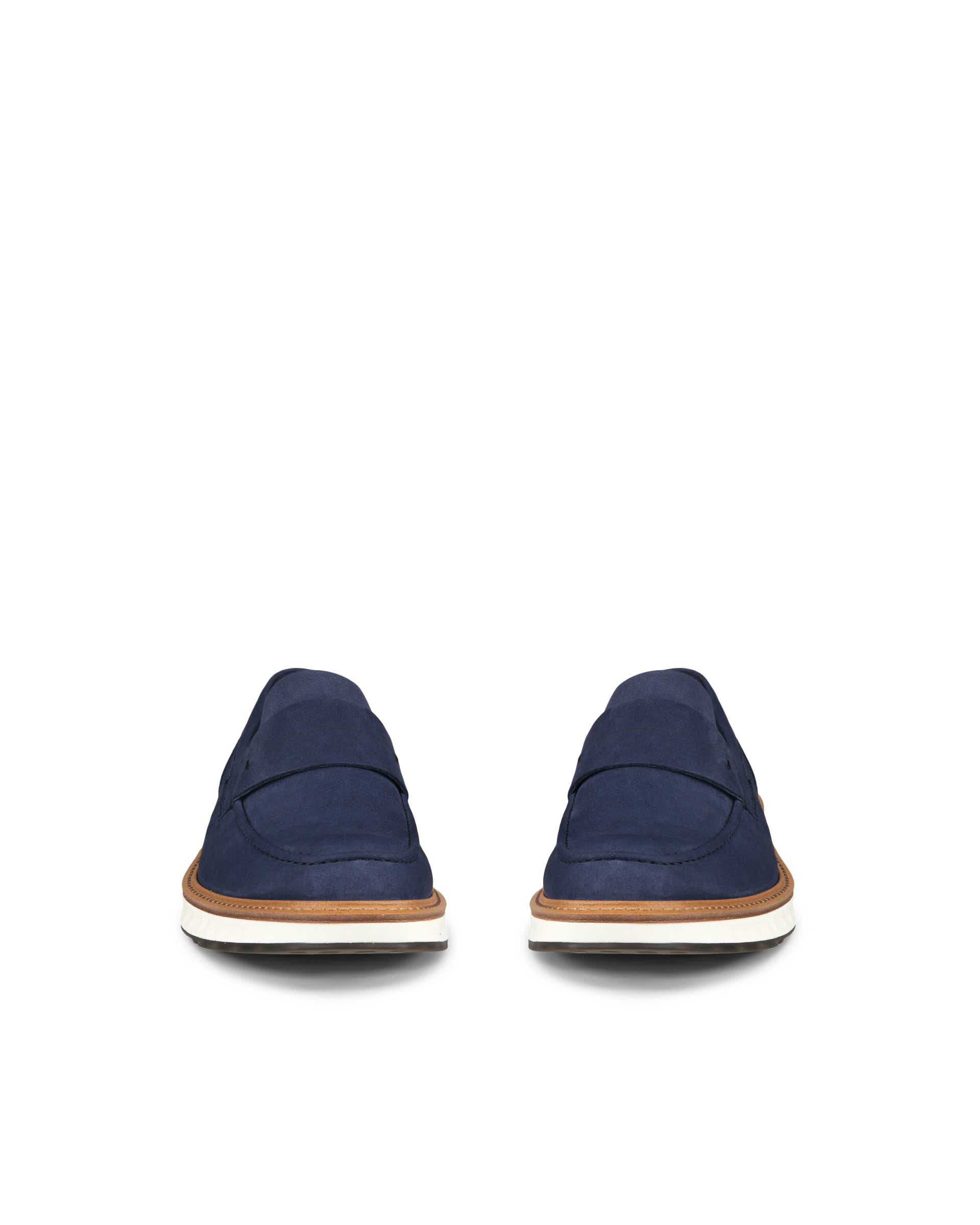 Men's ECCO® St.1 Hybrid Nubuck Loafer - Blue - Front pair