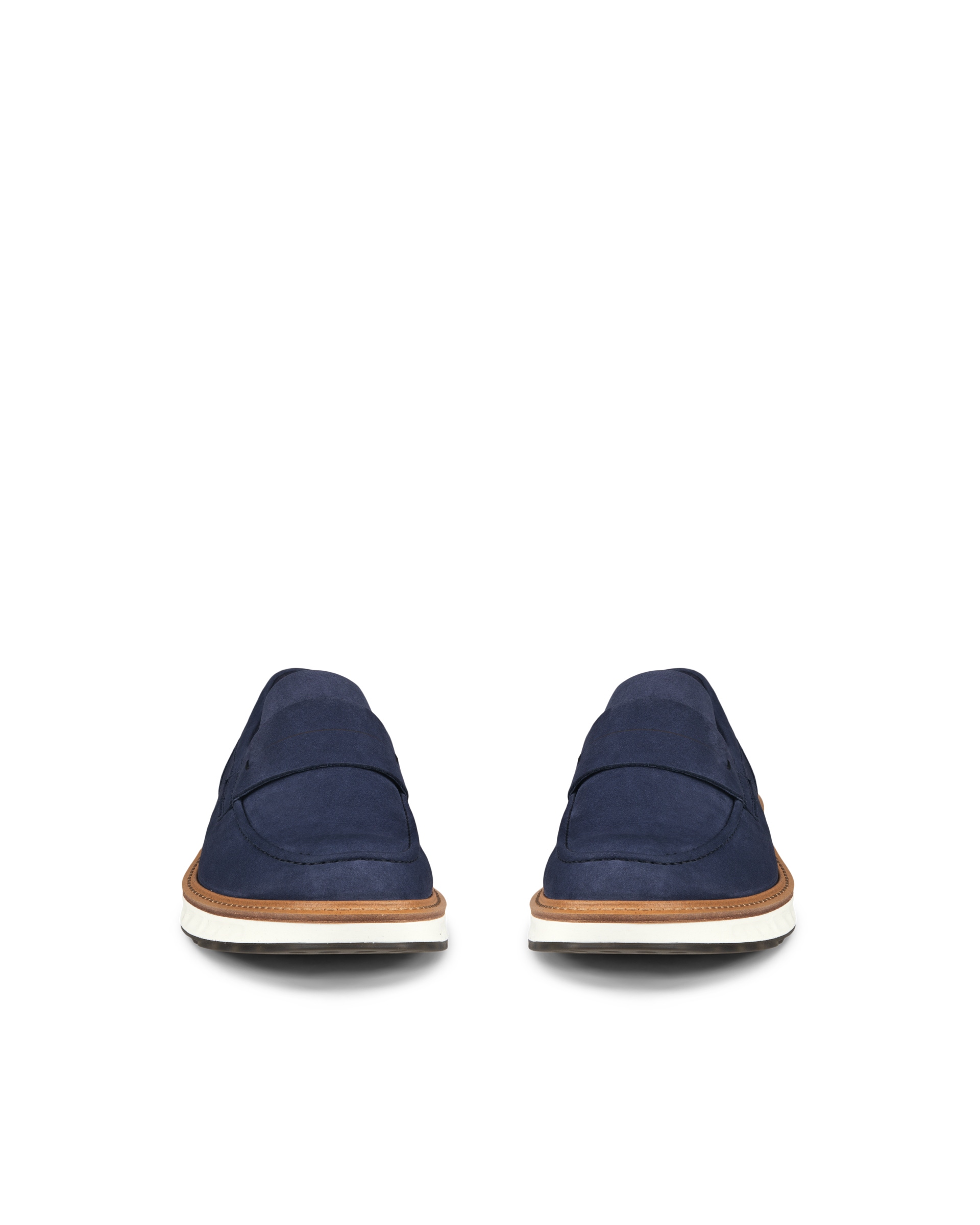 Men's ECCO® St.1 Hybrid Nubuck Loafer - Blue - Front pair