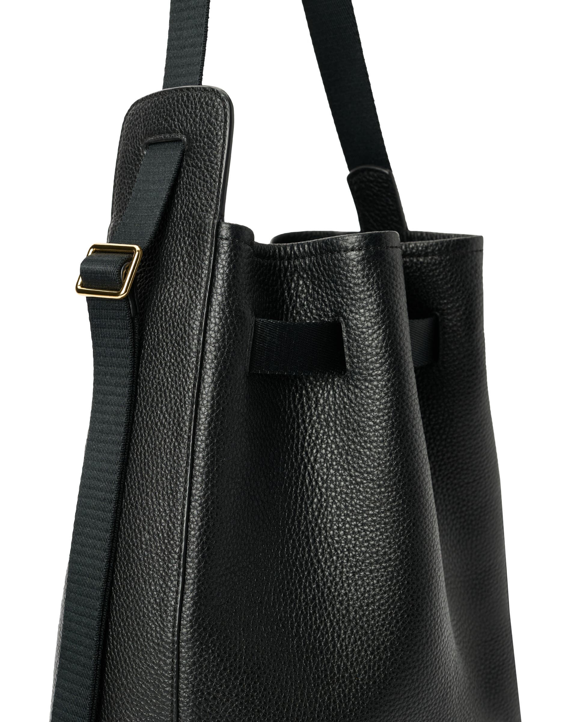 ECCO® Sail Hobo-Tasche aus Leder - Schwarz - Detail-1