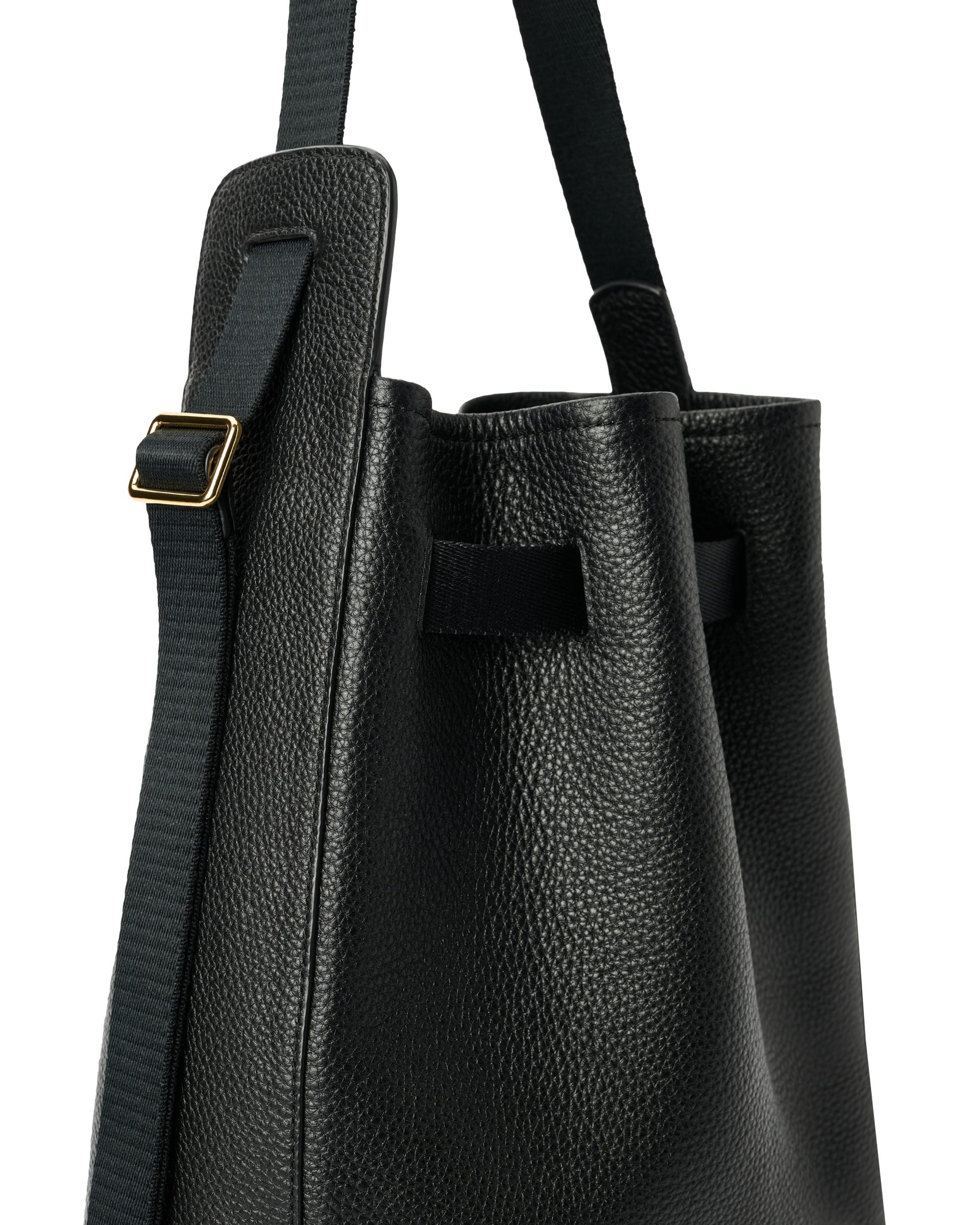 ECCO® Sail Hobo-Tasche aus Leder - Schwarz - Detail-1