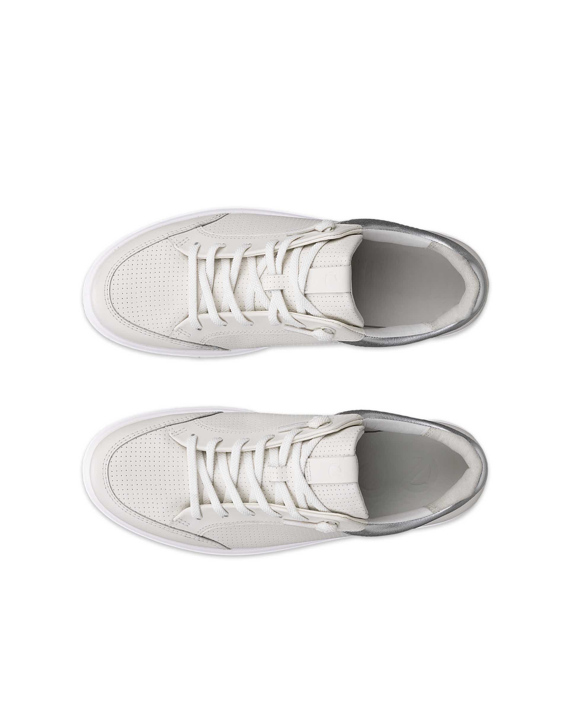 Women's ECCO® Soft 60 Leather Sneaker - White - Top left pair
