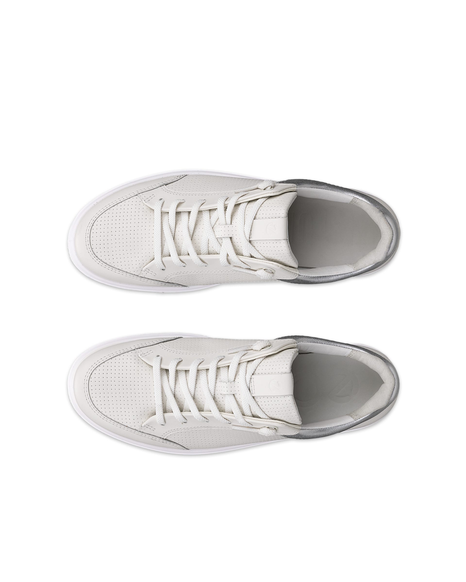 Women's ECCO® Soft 60 Leather Sneaker - White - Top left pair