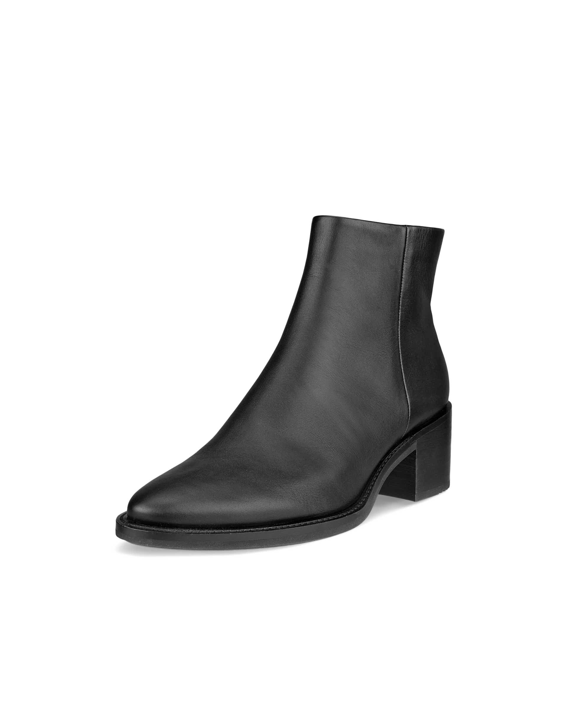 Women's ECCO® Shape 35 Sartorelle Leather Ankle Boot - Black - Main