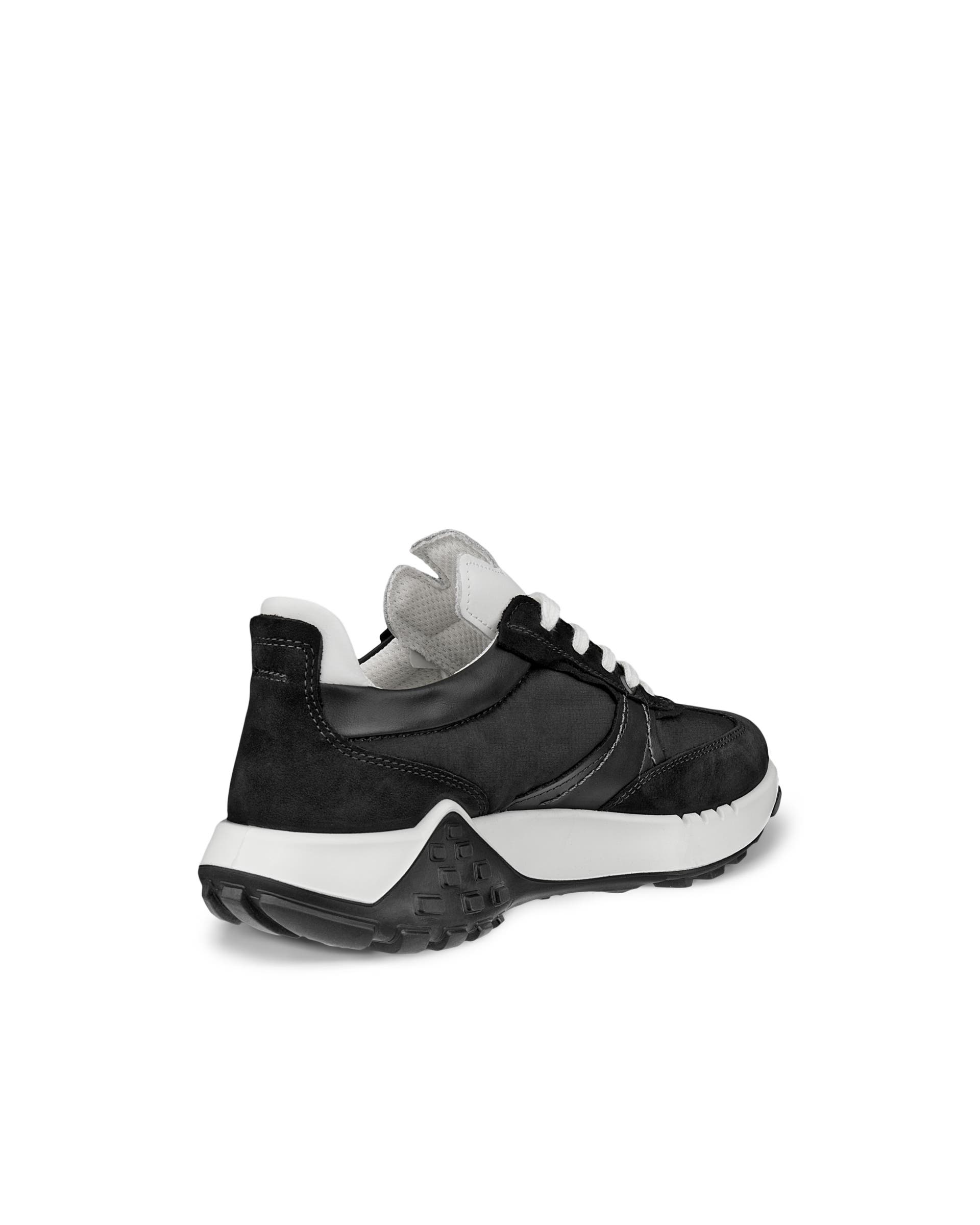 ECCO® Retro Sneaker baskets en cuir pour femme - Noir - Back