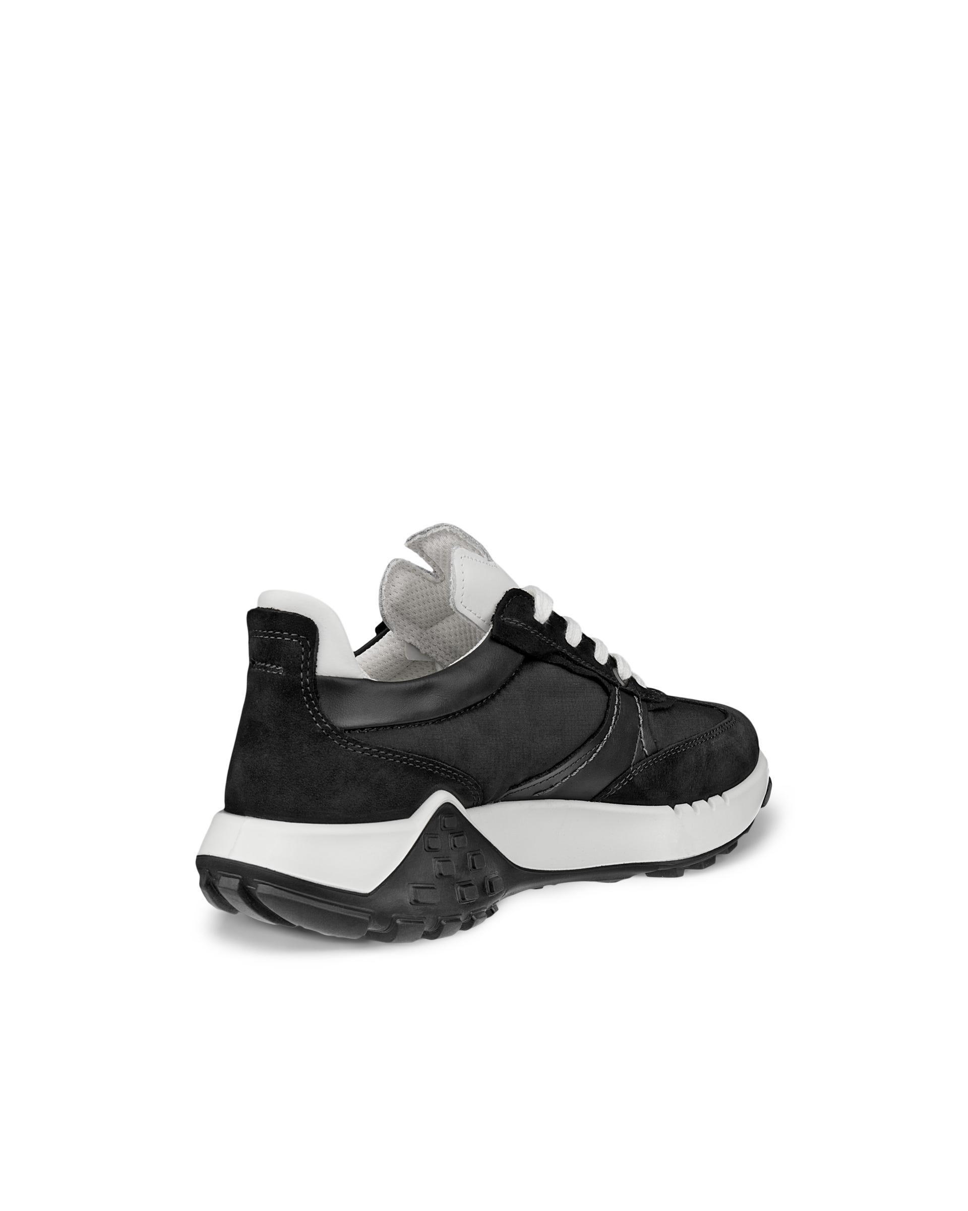 ECCO® Retro Sneaker baskets en cuir pour femme - Noir - Back