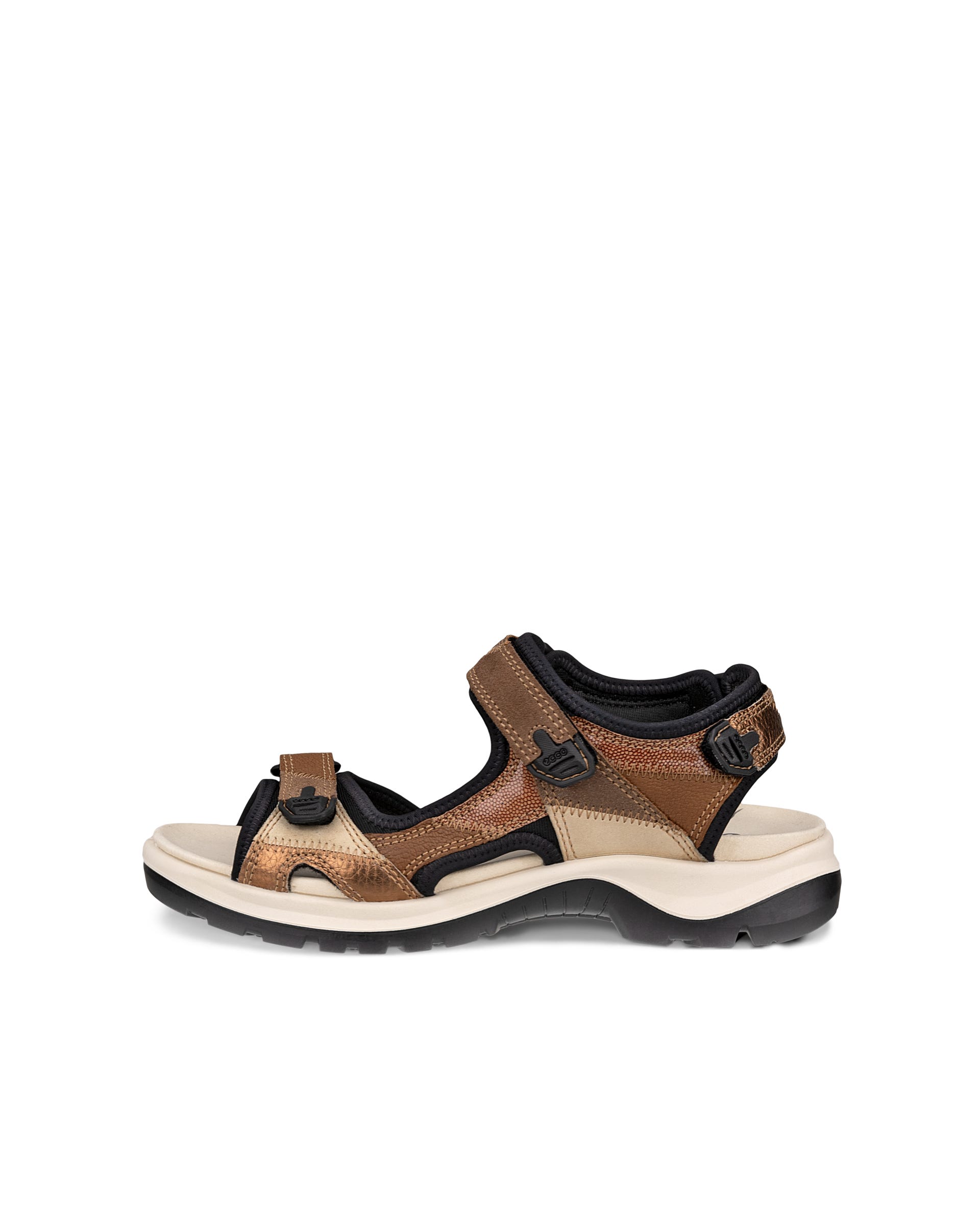 Women's ECCO® Offroad Nubuck Hiking Sandal - Brown - Outside