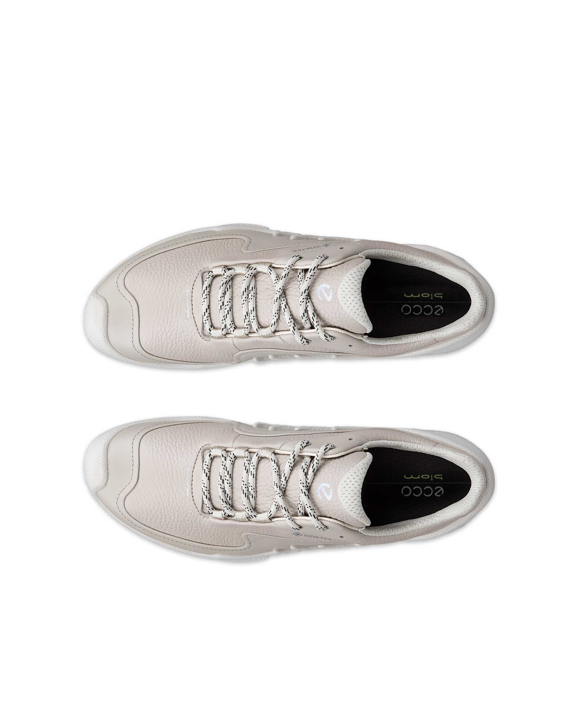 ECCO® BIOM AEX dame sneakers skinn Gore-Tex - Beige - Top left pair