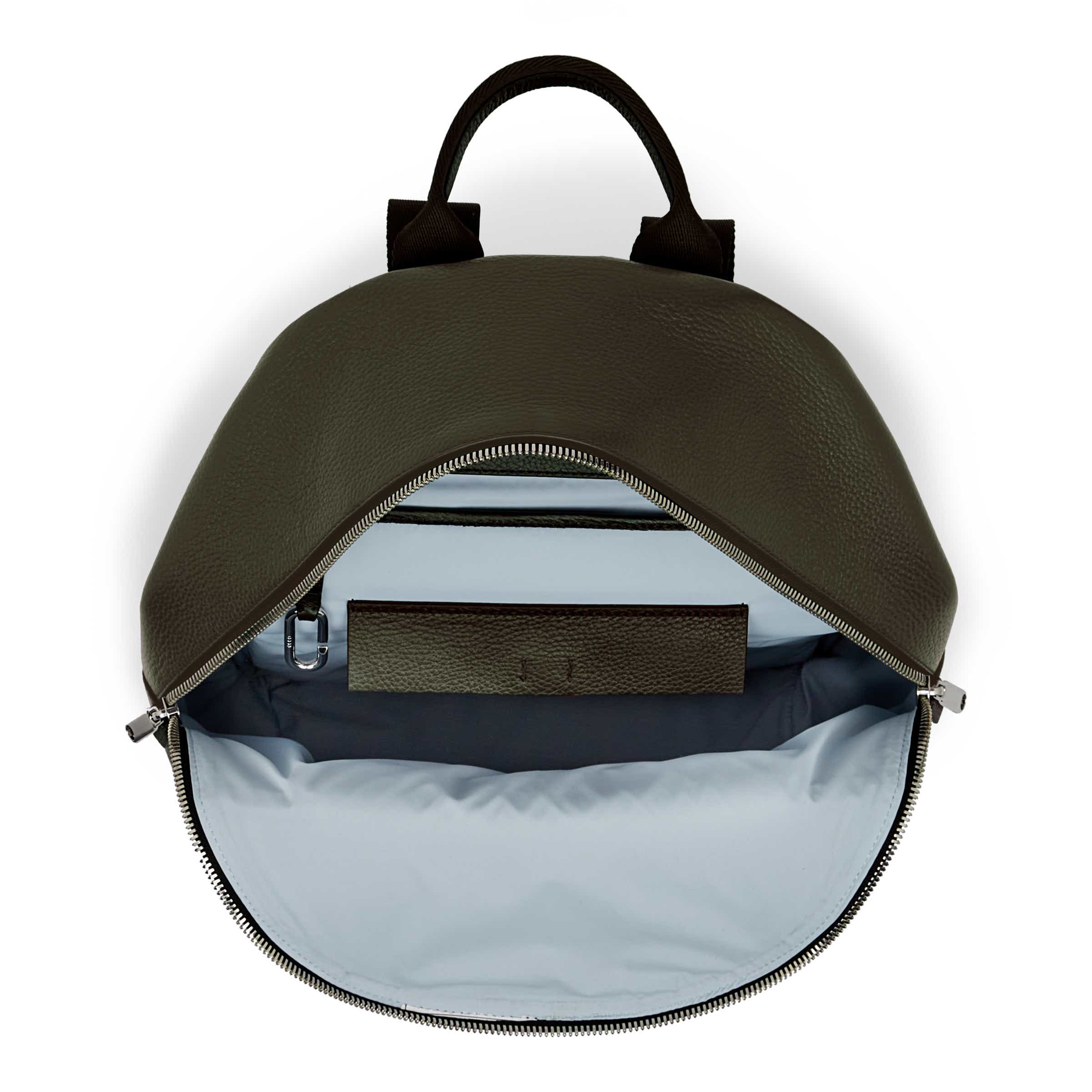 ECCO® Round Pack Large Leather Backpack - Green - Birdeye