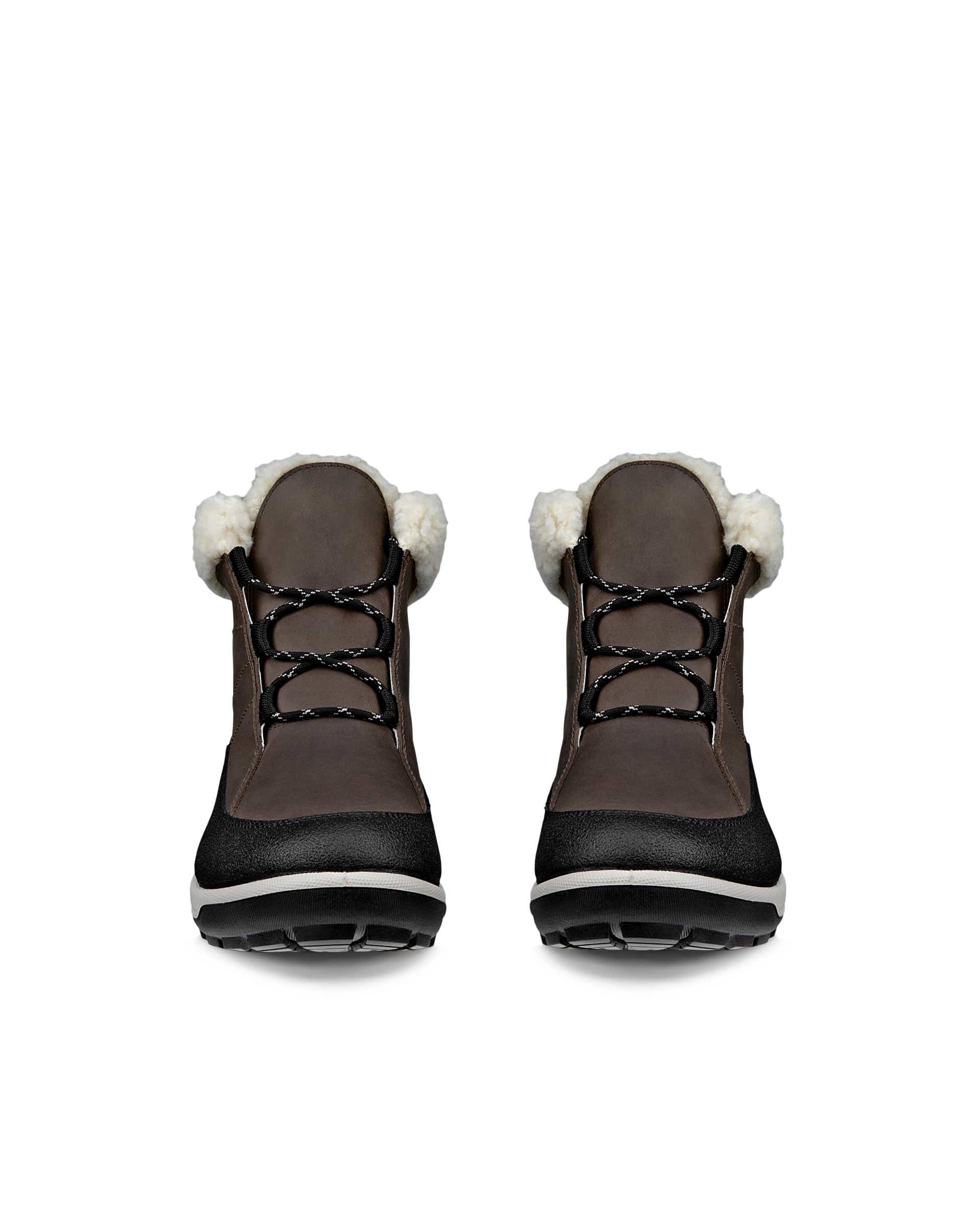 Women's ECCO® Trace Lite Nubuck Waterproof Boot - Black - Front pair