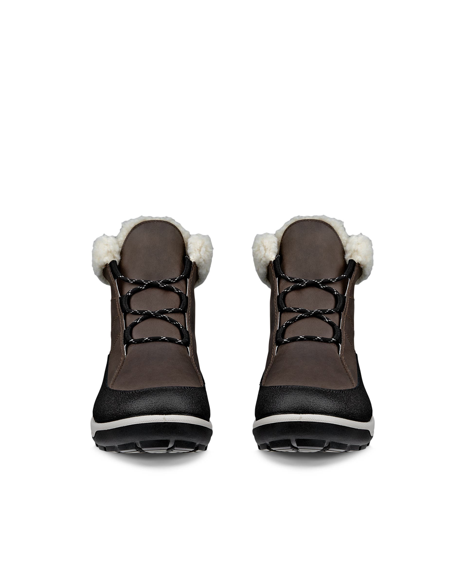 Women's ECCO® Trace Lite Nubuck Waterproof Boot - Black - Front pair