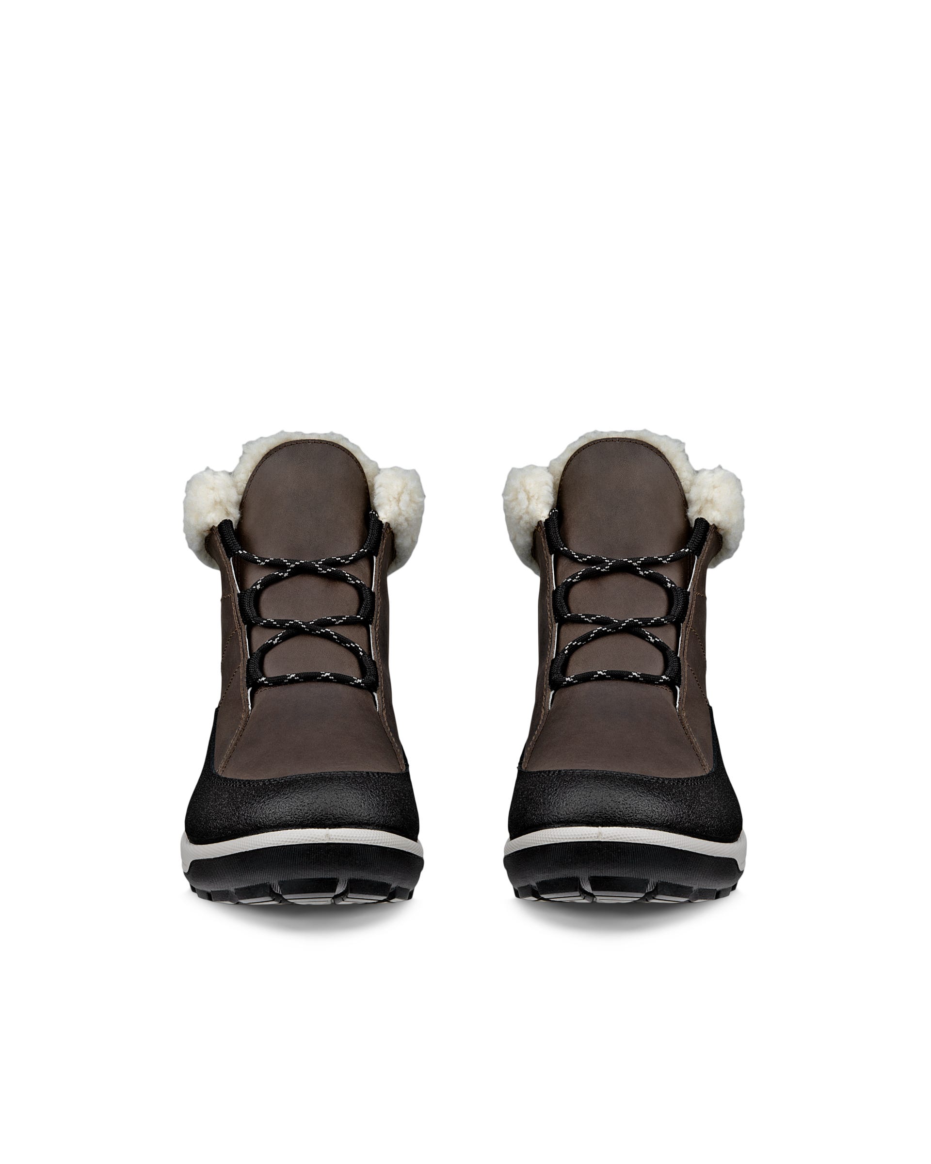 Women's ECCO® Trace Lite Nubuck Waterproof Boot - Black - Front pair