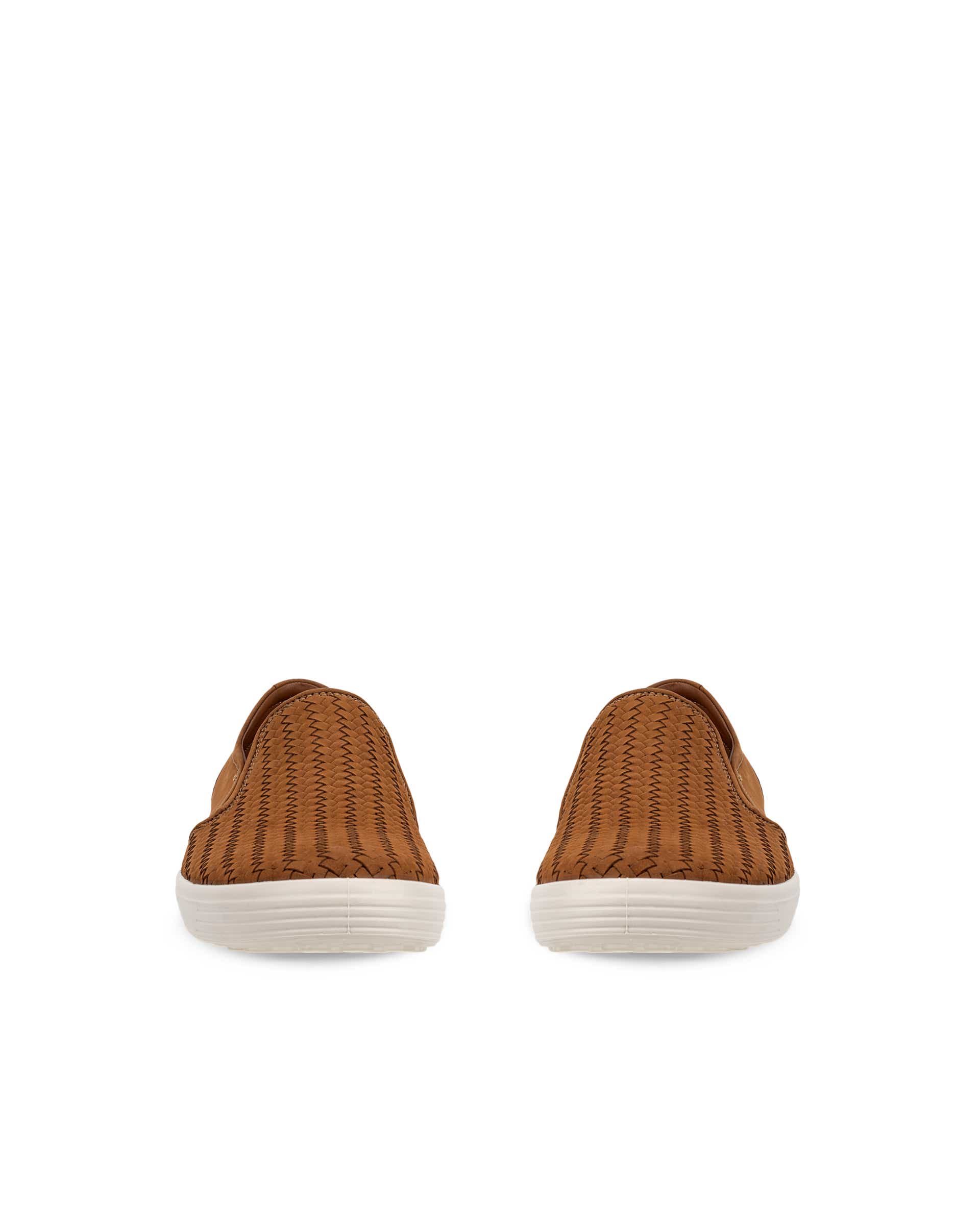 Men's ECCO® Soft 7 Nubuck Sneaker - Brown - Front pair