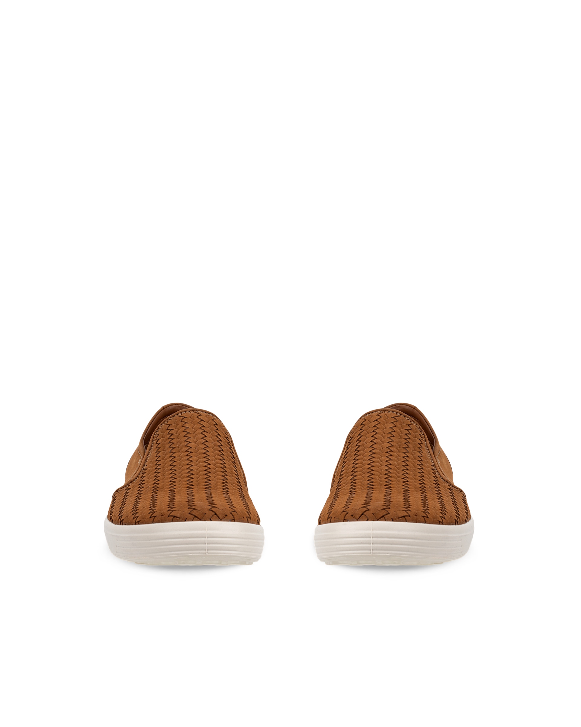 Men's ECCO® Soft 7 Nubuck Sneaker - Brown - Front pair