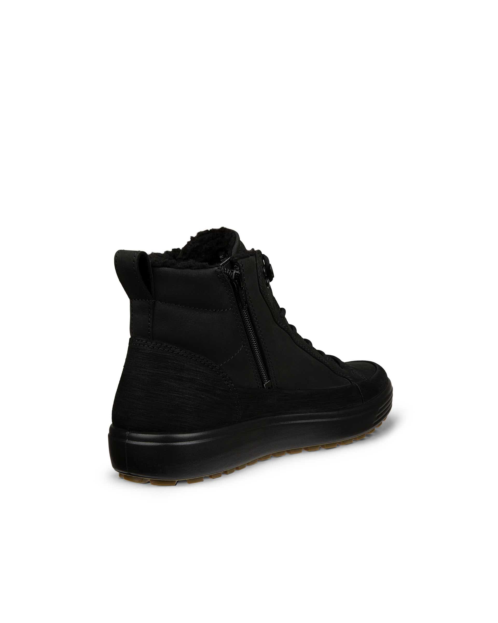 ECCO® Soft 7 Tred mellemhøj Gore-Tex støvle i læder til herrer - Sort - Back
