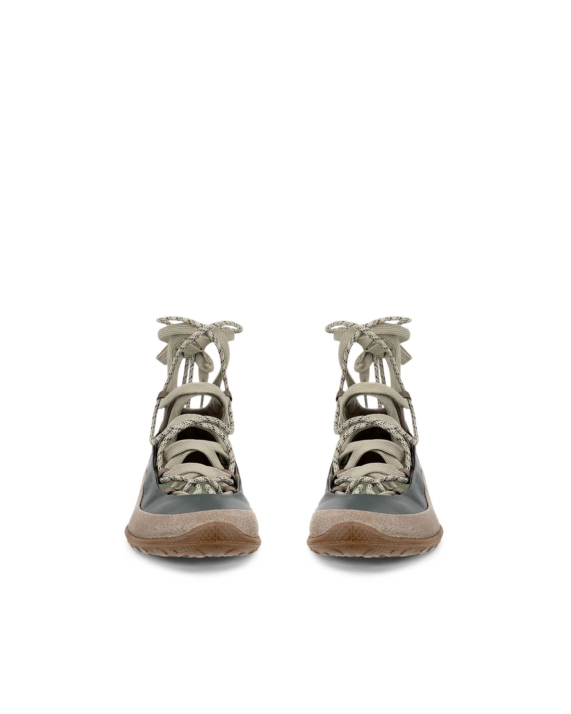 ECCO® BIOM Lite Dames leren sneaker - Groen - Front pair