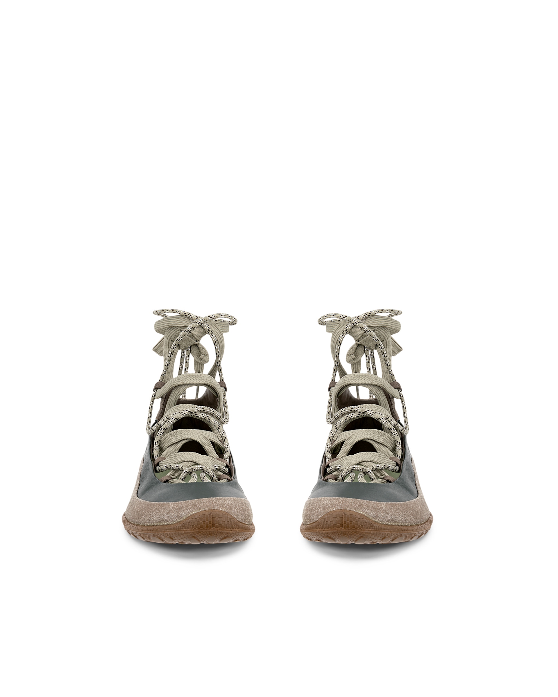 ECCO® BIOM Lite Dames leren sneaker - Groen - Front pair