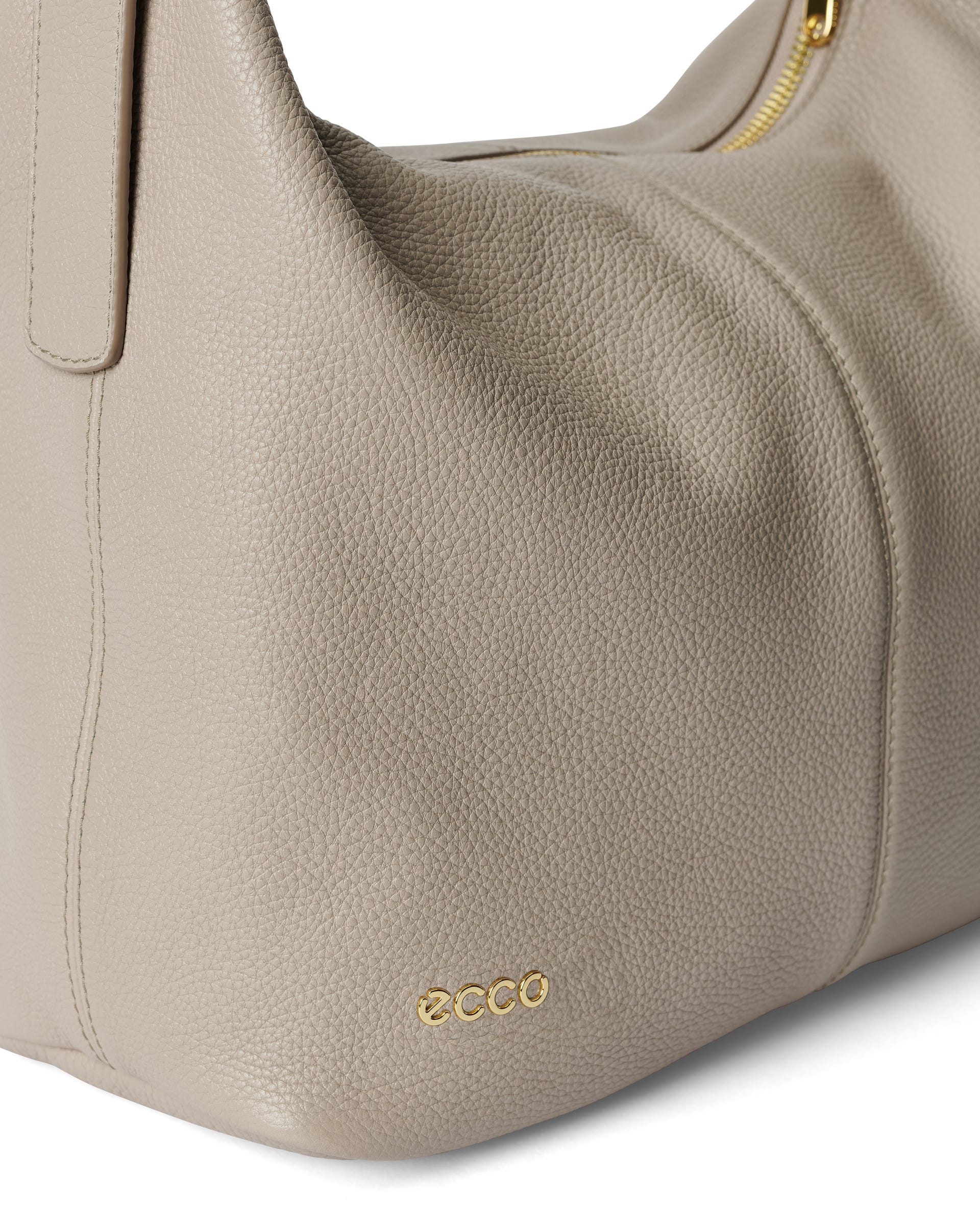 ECCO® Hobo Hobo-Tasche aus Leder - Beige - Detail-1