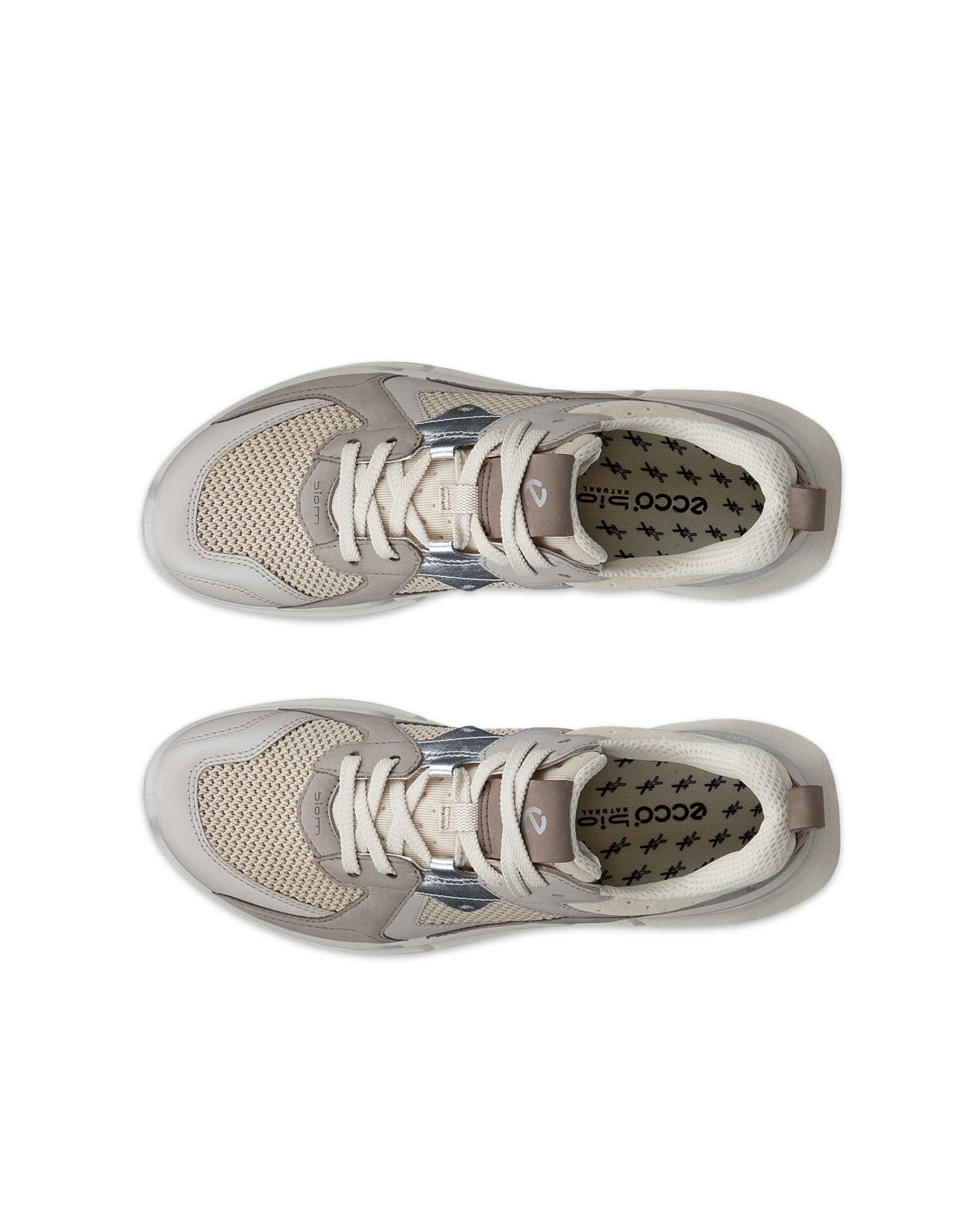 ECCO® BIOM 2.2 Damen Sneaker aus Nubukleder - Grau - Top left pair