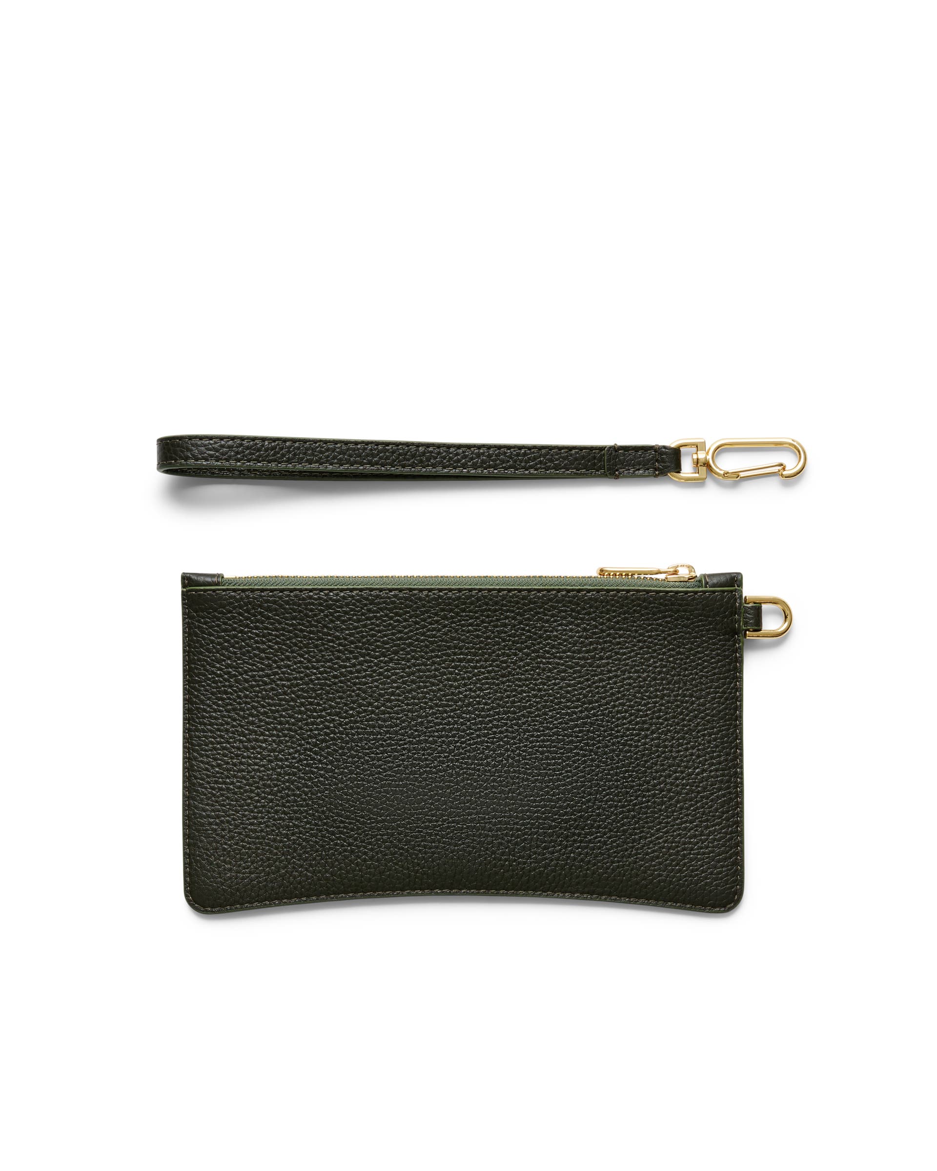 ECCO Wristlet Pebbled レザークラッチバッグ - グリーン - Back