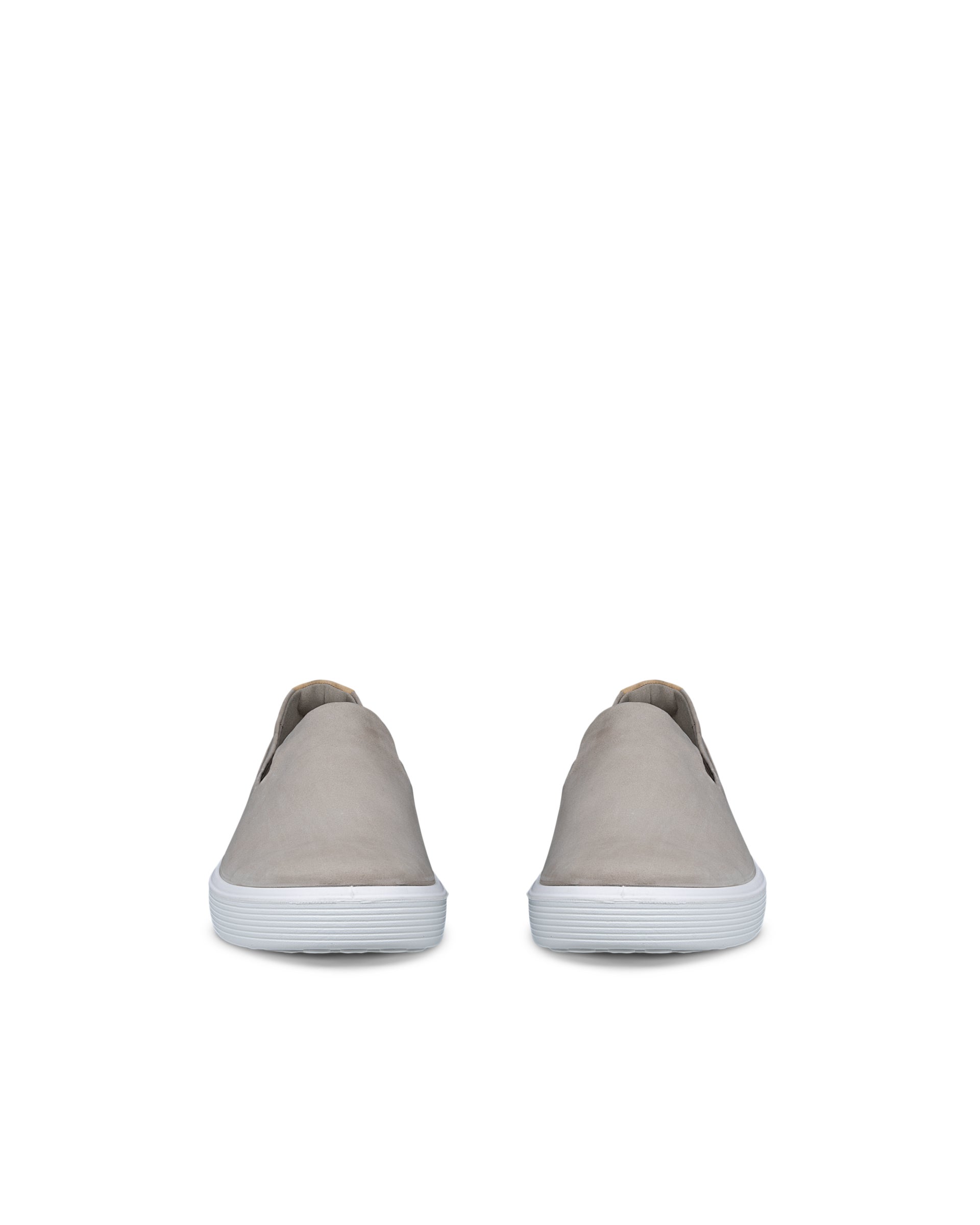 Chaussure à enfiler en nubuck ECCO® Soft 60 pour femme - Gris - Front pair